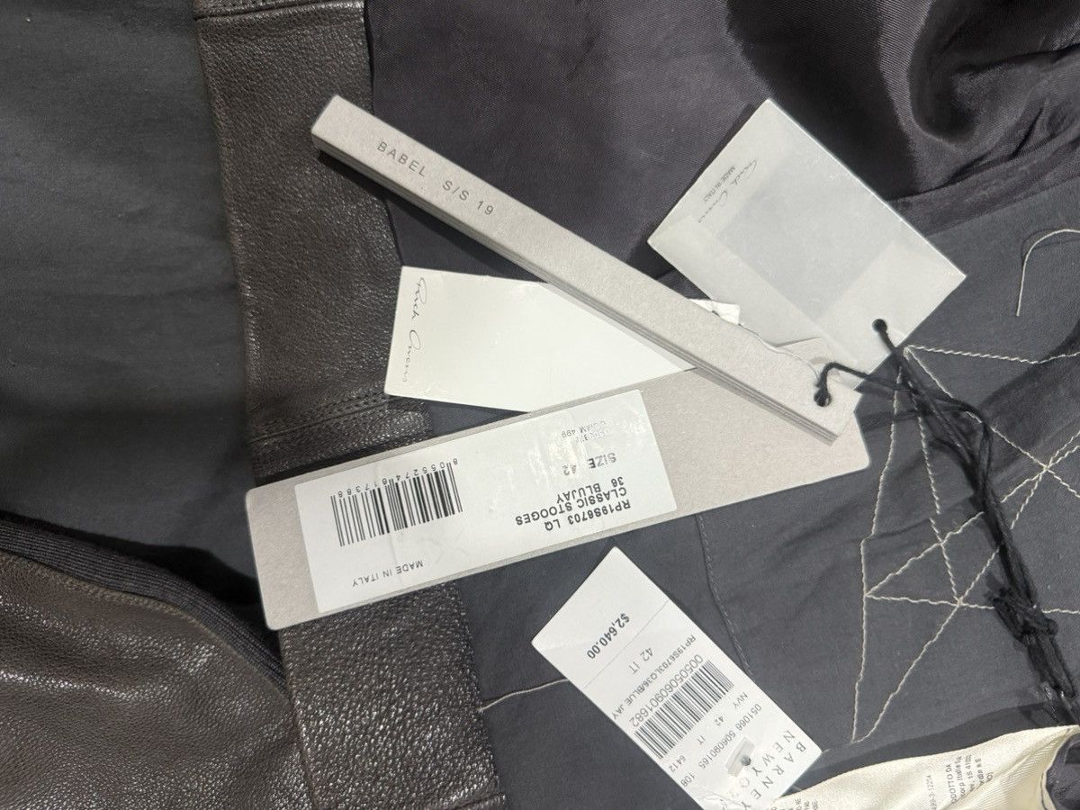Rick Owens Rick Owens SS19 Babel Stooges leather jacket Size US XS / EU 42 / 0 - 3 Thumbnail