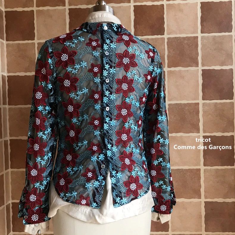 Other Comme des Garcons Transparent embroidered shirt with ball Size M / US 6-8 / IT 42-44 - 4 Thumbnail