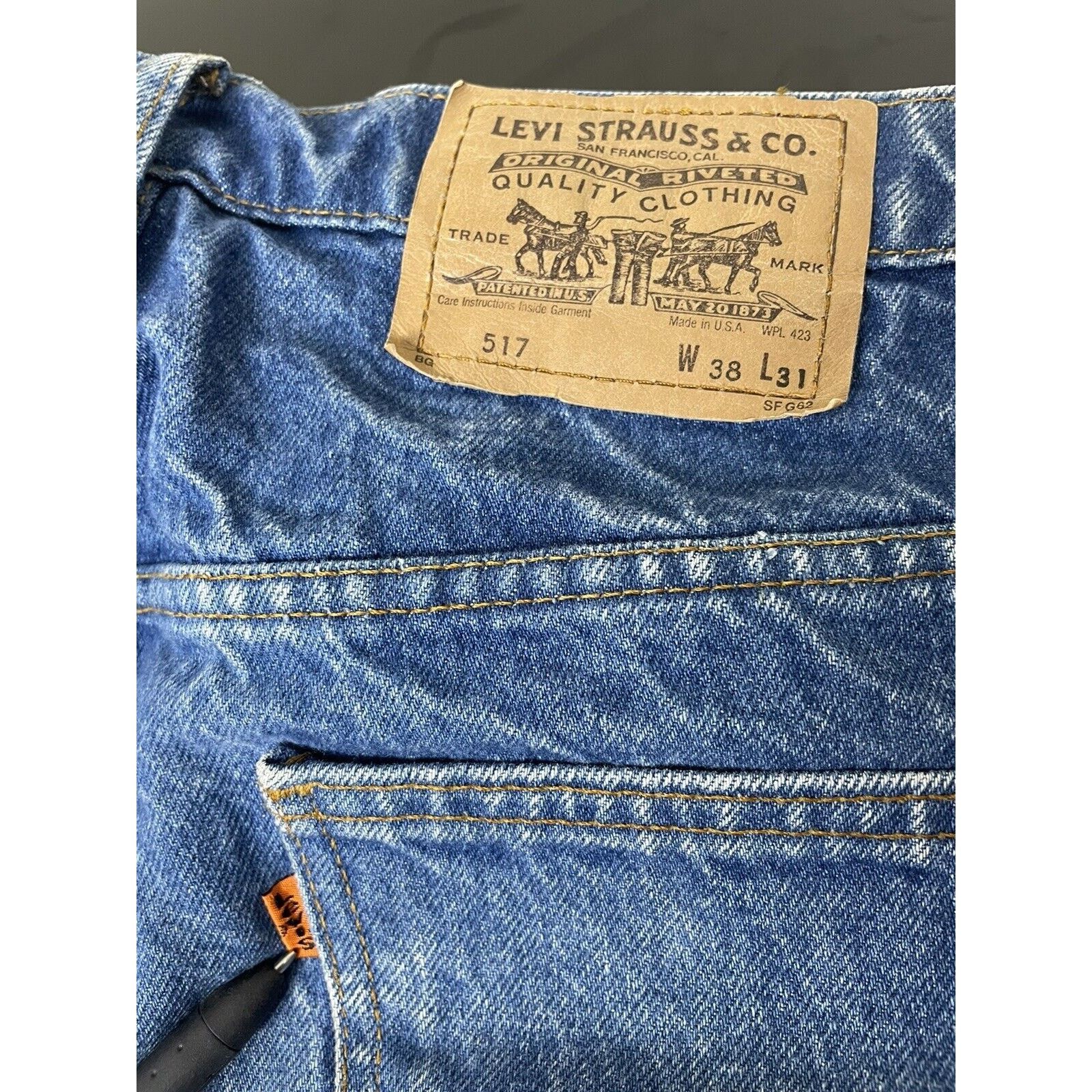 Levi's Vintage Levi 517 Jeans Sz 38x31 USA Orange Tab 40517-0215 Size US 38 / EU 54 - 6 Thumbnail