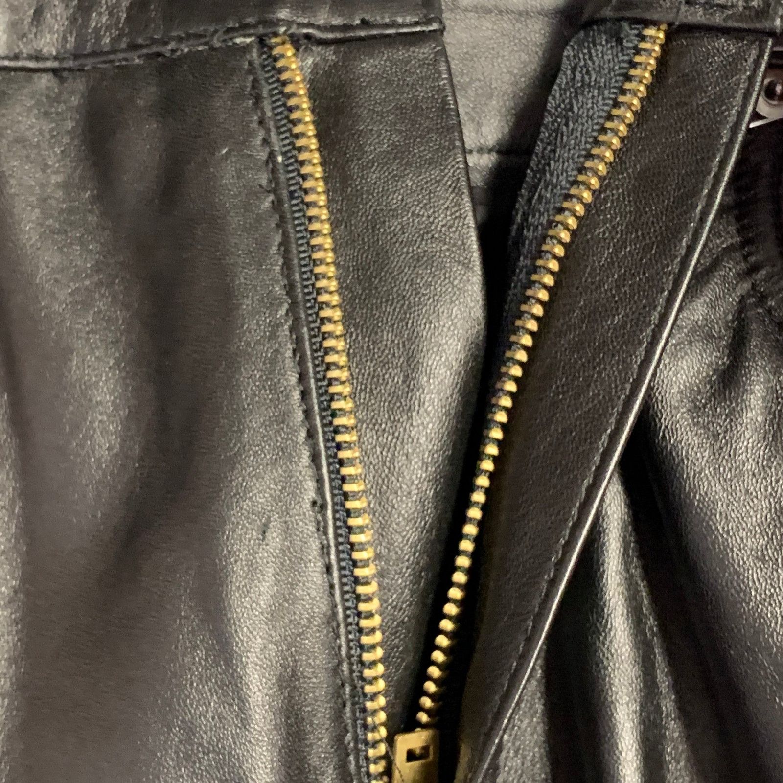 The Attico THE ATTICO Black Lambskin Leather High Waisted Casual Pants Size 27" / US 4 / IT 40 - 7 Thumbnail