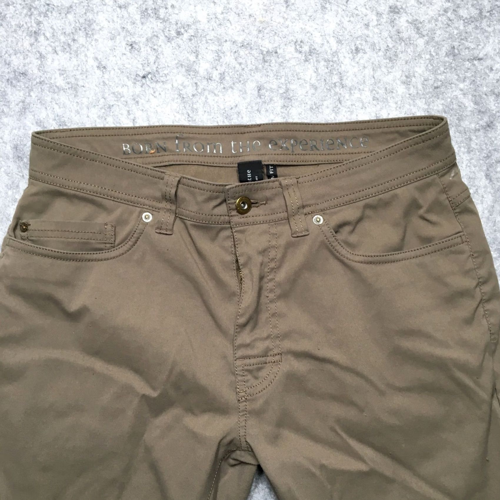 Prana prAna Brion Pants Men 32x32 Brown Slim Chino Outdoor 5-Pocket Logo Moisture Wicking Size US 32 / EU 48 - 5 Thumbnail