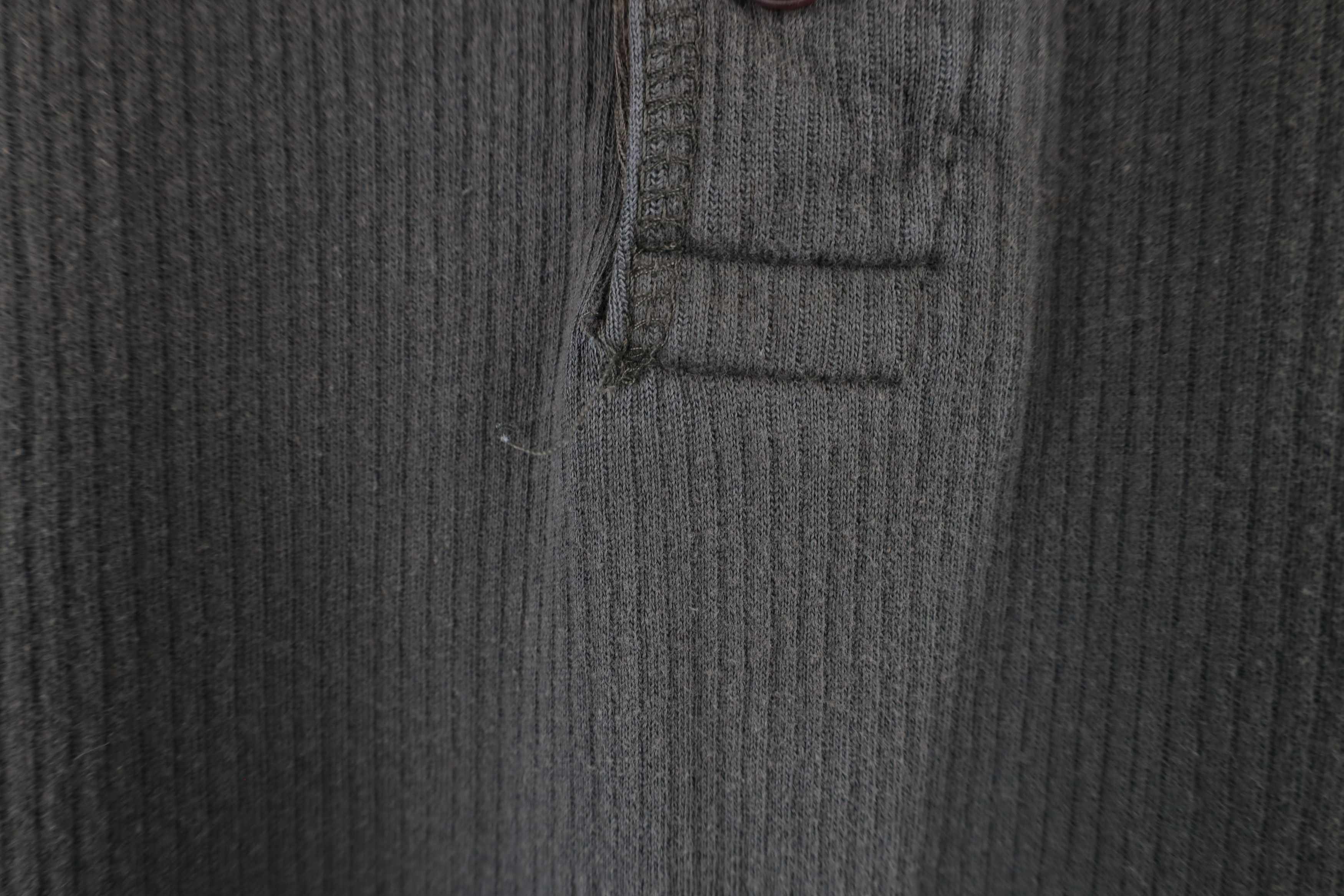 Vintage Vintage 90s Streetwear Ribbed Long Sleeve Henley T-Shirt Size US L / EU 52-54 / 3 - 5 Thumbnail