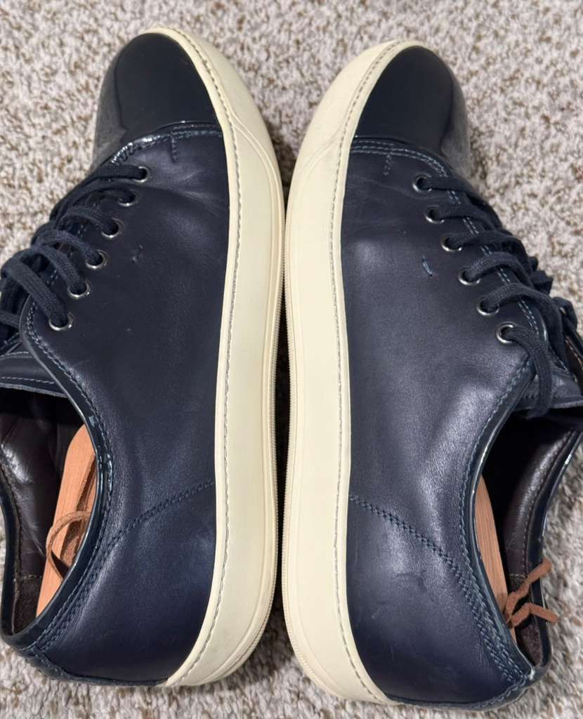 Santoni ✨ SANTONI MEN'S SNEAKERS BLUE ITALIAN CRAFTED SIZE 12✨ Size US 12 / EU 45 - 5 Thumbnail