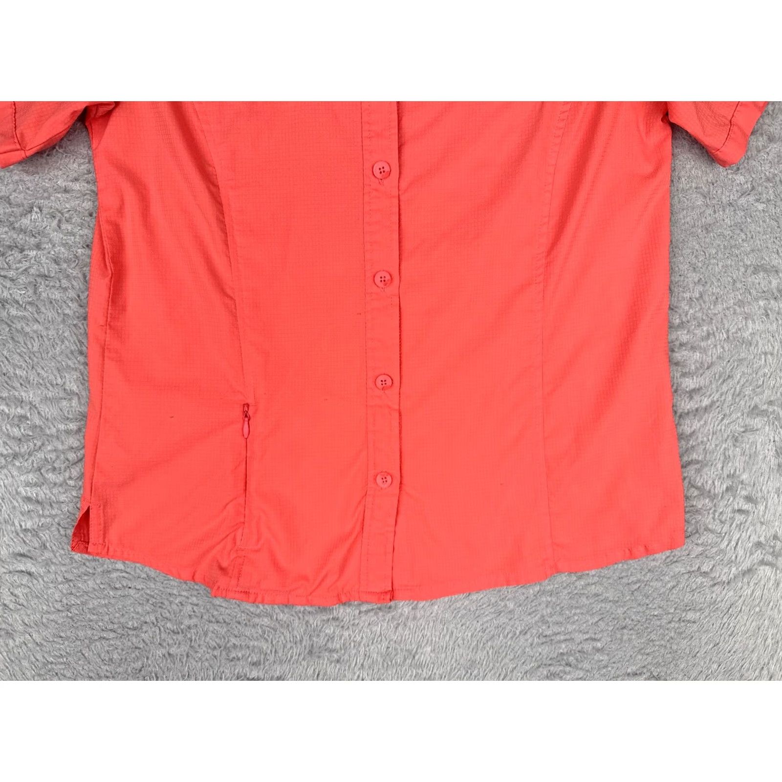 Vintage Magellan Shirt Women Small Pink Button Up Short Sleeve Pocket Poly Fish Hike Size S / US 4 / IT 40 - 5 Thumbnail