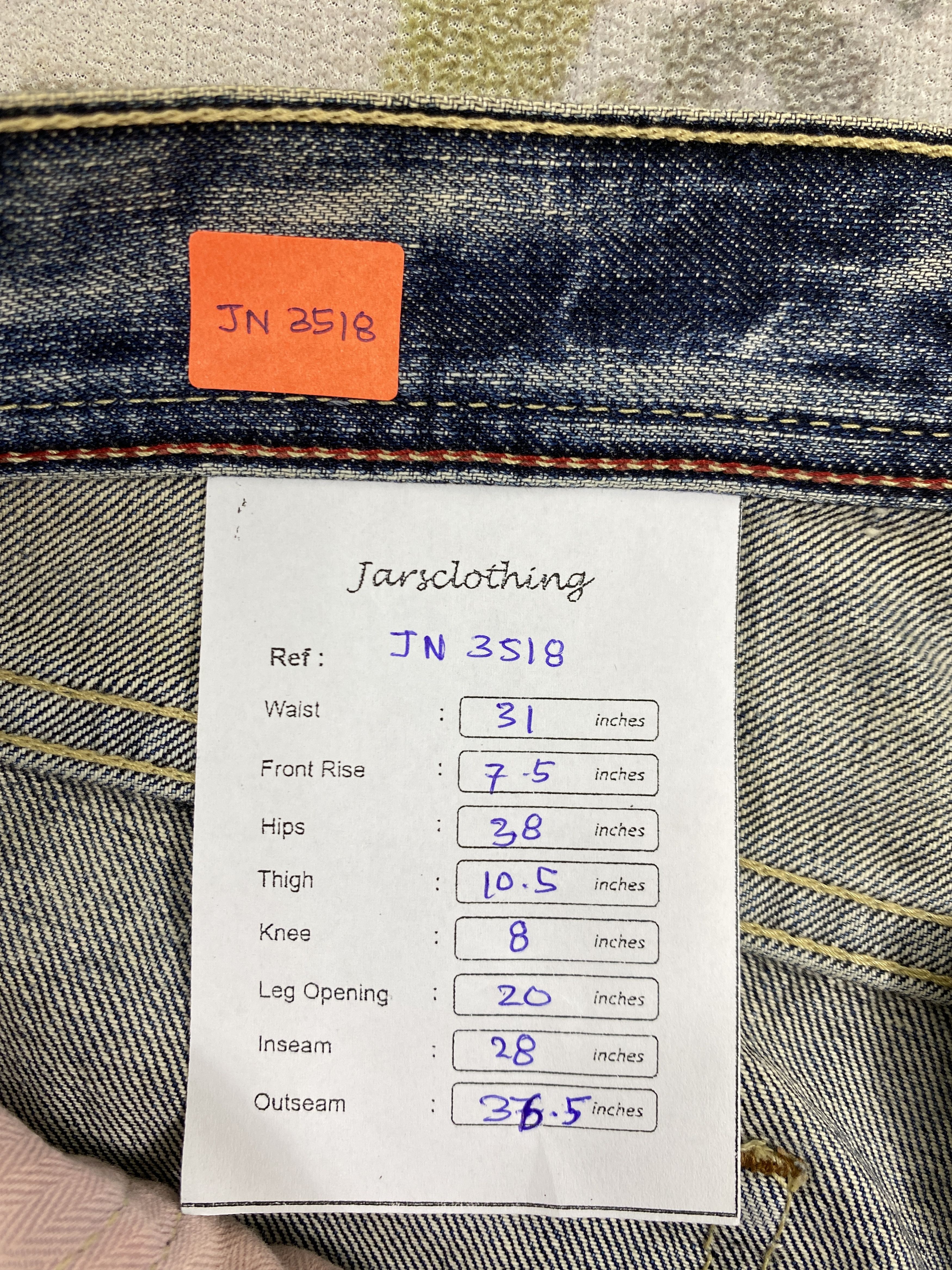 Japanese Brand Faded Blue Vintage Levi's Redloop Flare 31x28 Denim- JN3518 Size US 31 - 8 Thumbnail