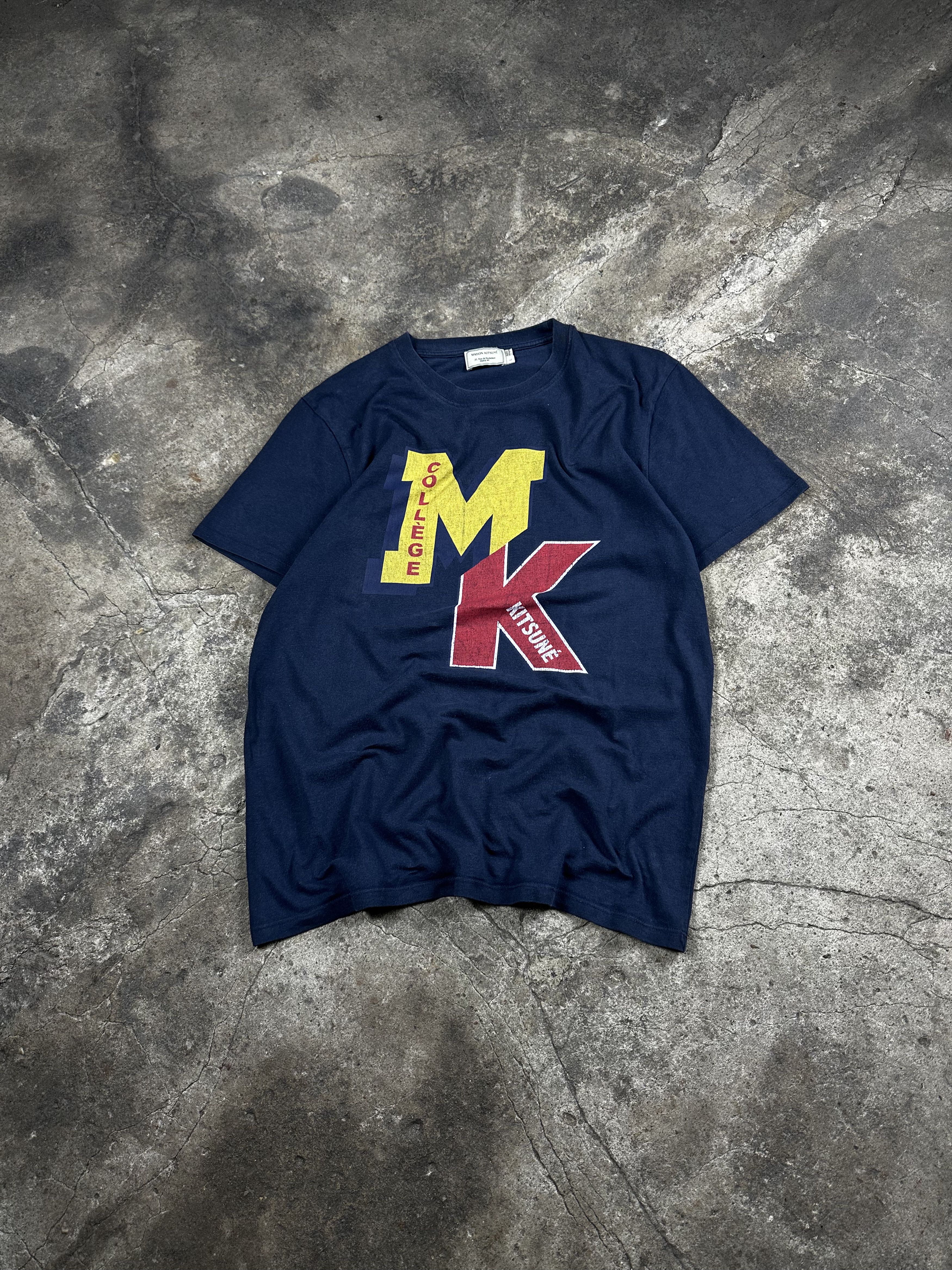 Maison Kitsune Maison Kitsunec MK Logo T-shirt Navy Size US L / EU 52-54 / 3 - 1 Thumbnail