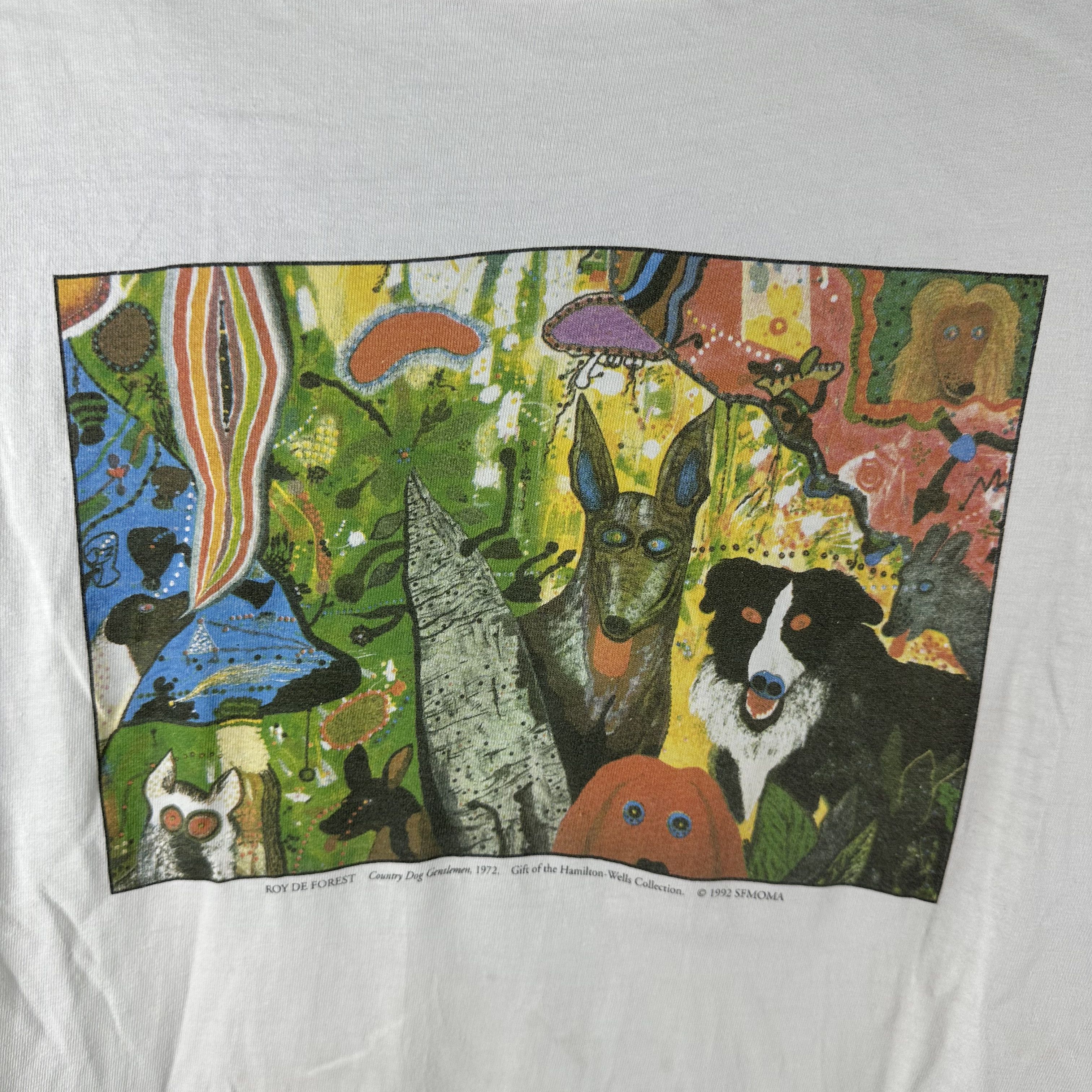 Vintage Roy De Forest Country Dog Gentlemen Modern Art Museum Tee Size US L / EU 52-54 / 3 - 2 Thumbnail