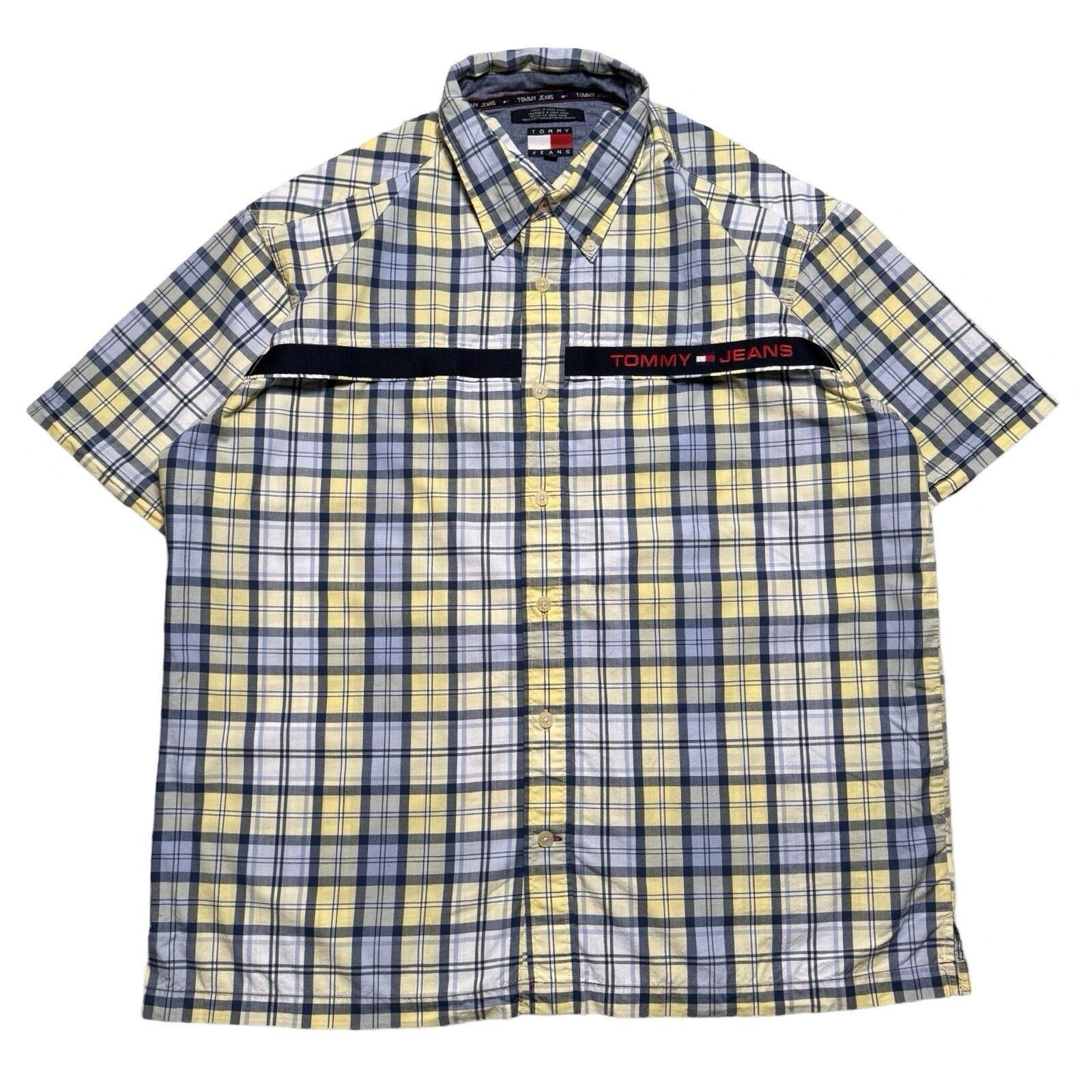 Tommy Hilfiger Vintage Y2K Tommy Jeans Hilfiger Button Shirt Plaid XL Size US XL / EU 56 / 4 - 1 Thumbnail