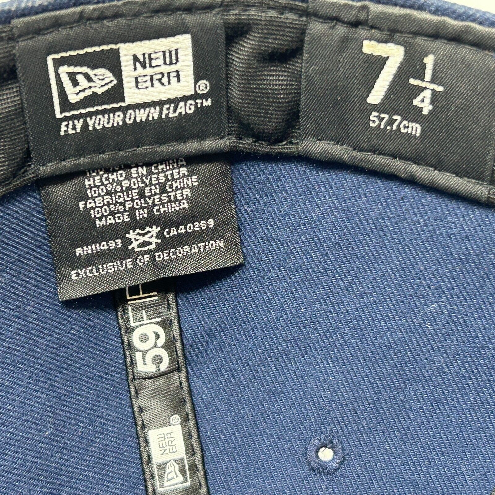 New Era New England Patriots Hat Baseball Cap Blue New Era NFL 7 1/4 Size ONE SIZE - 8 Thumbnail