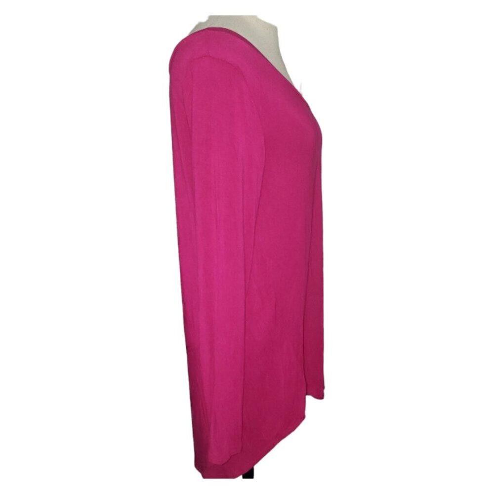 Designer CT1692 Zenana Magenta Long Sleeve T-shirt S Size S / US 4 / IT 40 - 2 Thumbnail