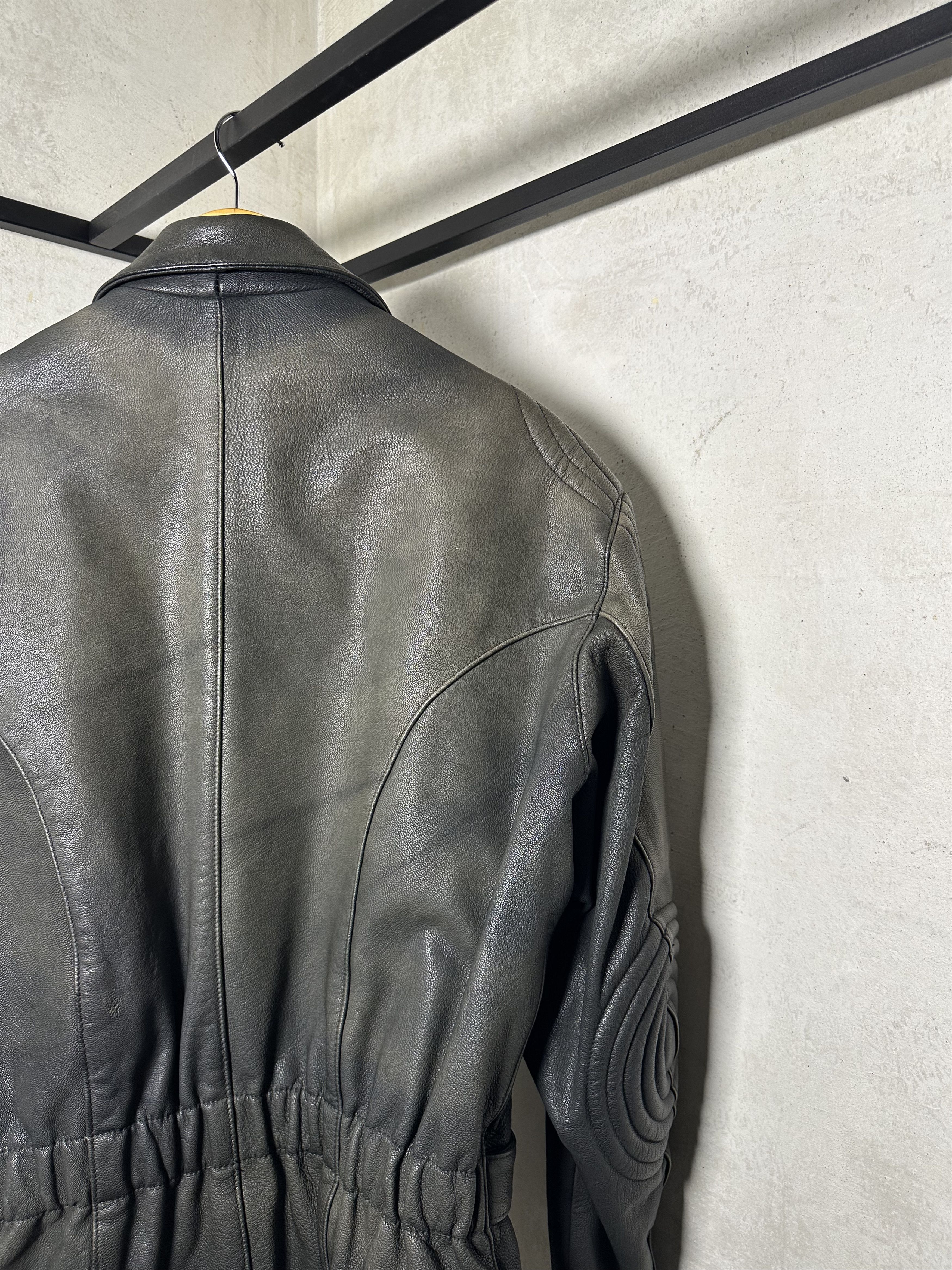 Genuine Leather Genuine Leather Belted Jacket Size US XL / EU 56 / 4 - 7 Thumbnail