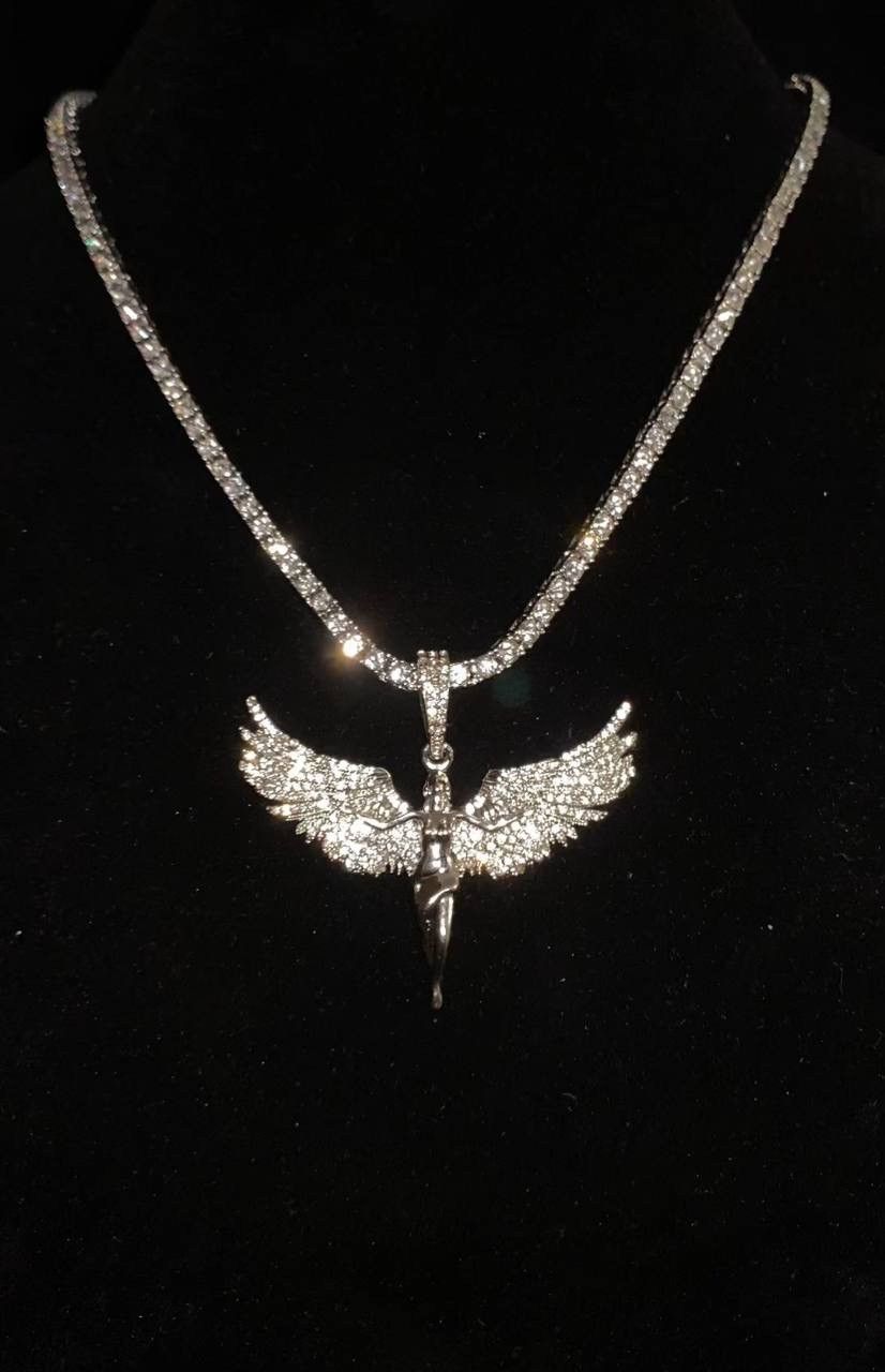 Other Chain | Pendant Angel Tennis Chain Silver 3mm 22” | Trap Size ONE SIZE - 1 Thumbnail