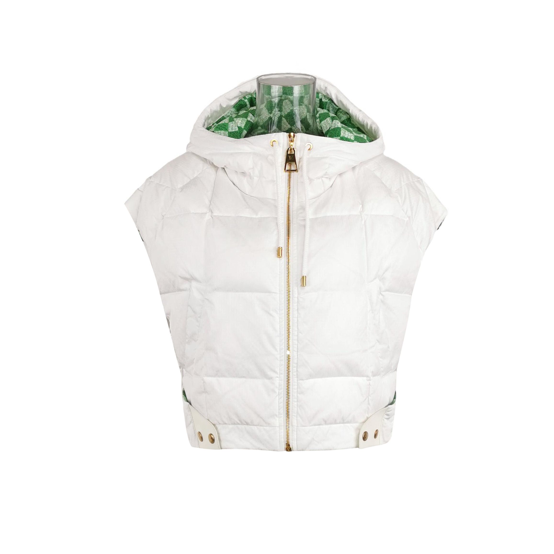 Louis Vuitton Louis Vuitton Green Check Hooded Down Vest Size 42 Size M / US 6-8 / IT 42-44 - 1 Thumbnail