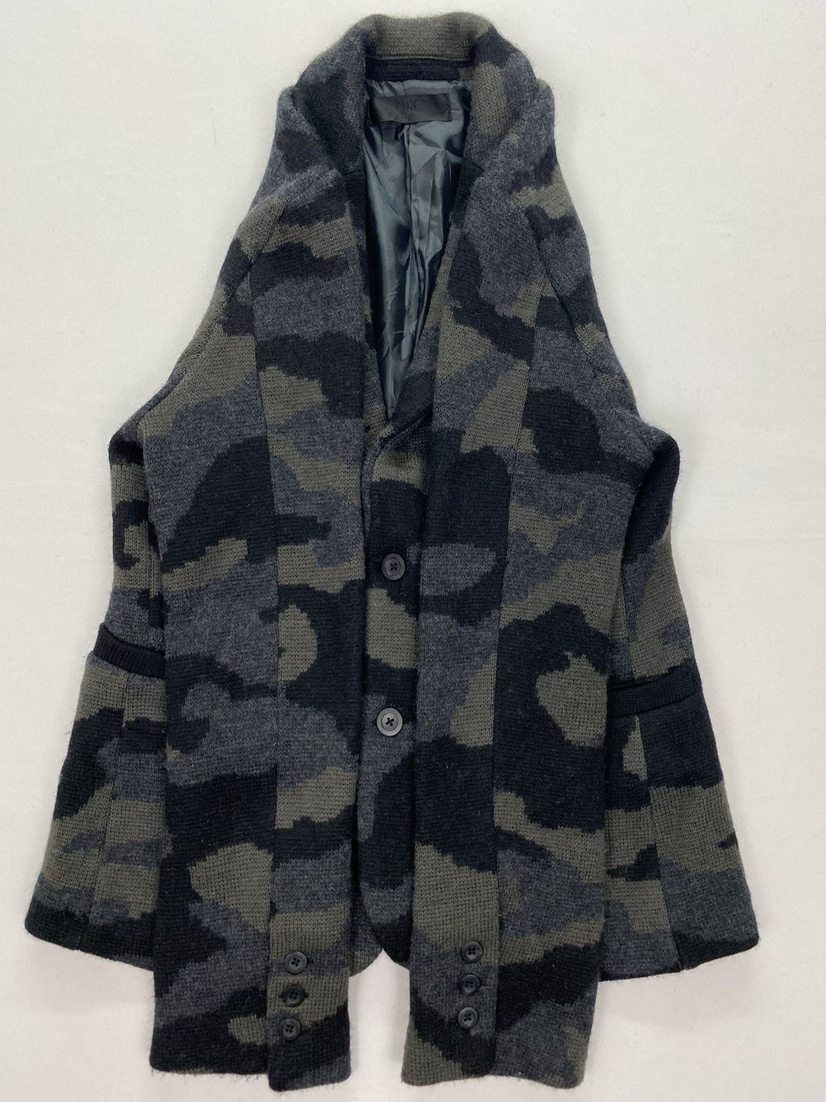 Japanese Brand 03 by Knitt03 14AW Camo Wool Jacket Size US XS / EU 42 / 0 - 5 Thumbnail