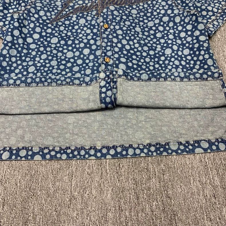 Louis Vuitton LOUIS VUITTON Blue polka-dot shirt with short sleeves Size US XL / EU 56 / 4 - 8 Thumbnail