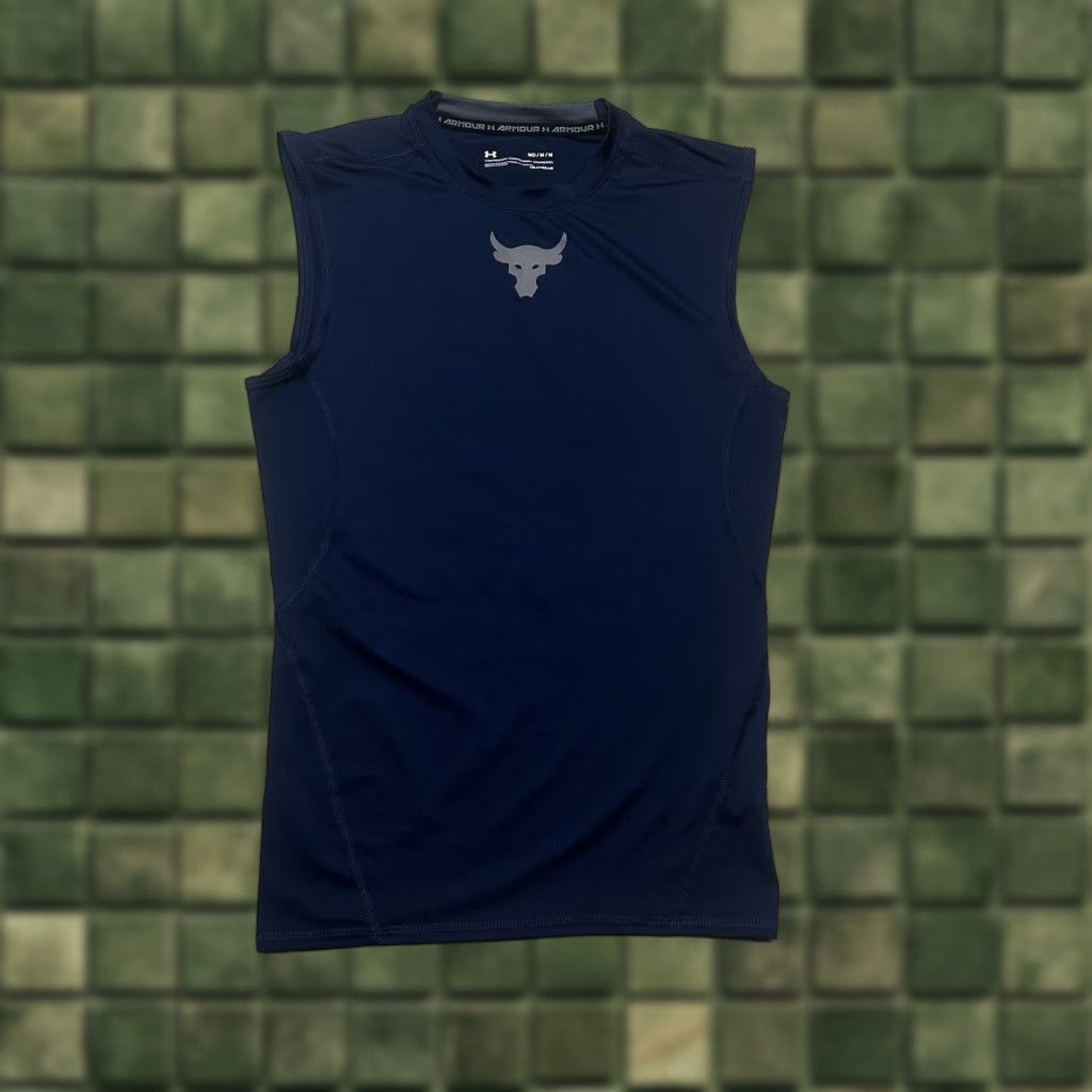 Under Armour Under Armour Project Rock Shirt Sleeveless Compression Mens Small Blue Size US S / EU 44-46 / 1 - 1 Thumbnail
