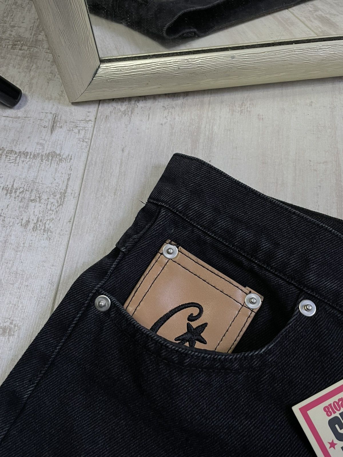 Corteiz Corteiz C-Star Denim Black Shorts Size US 33 - 4 Thumbnail