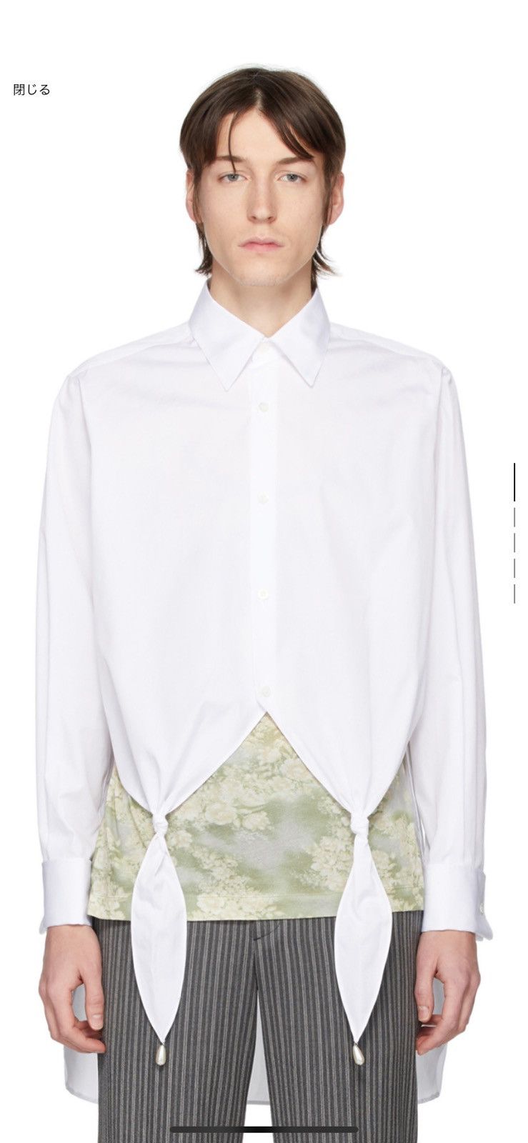Loewe Loewe white knot pearl shirt Size US S / EU 44-46 / 1 - 1 Thumbnail
