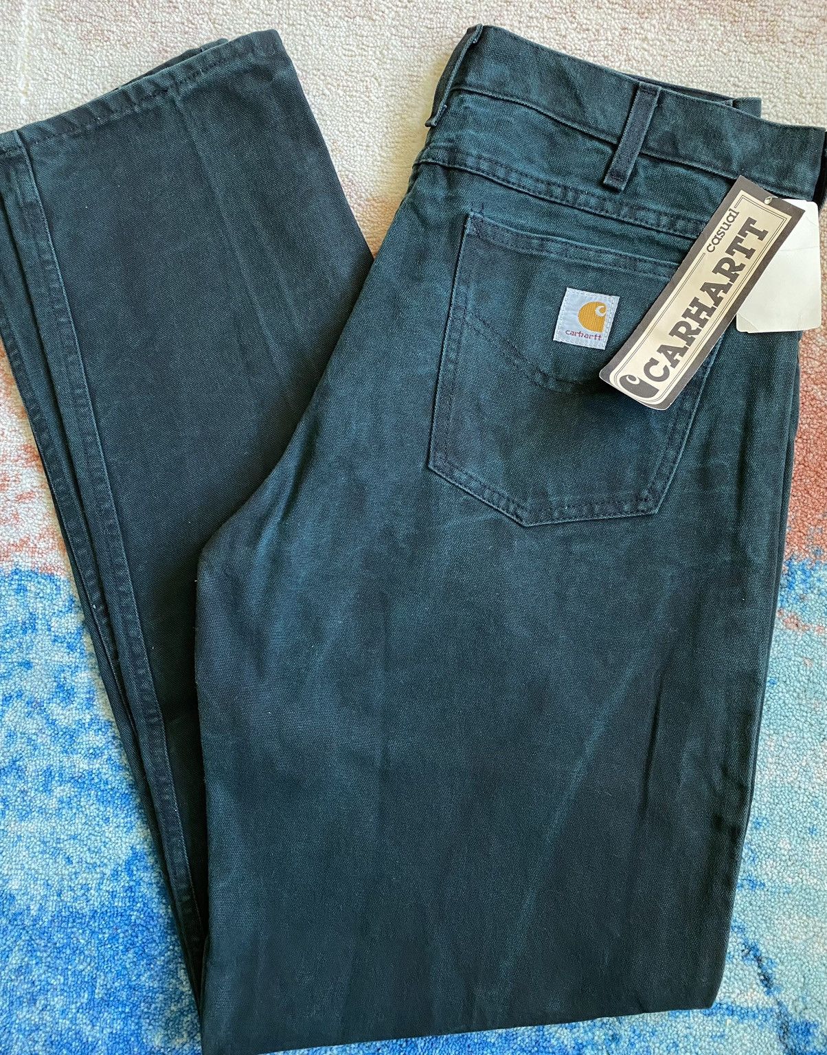 image of Deadstock Vintage 80's Carhartt Casual Pants Acid Green, Men's (Size 34)