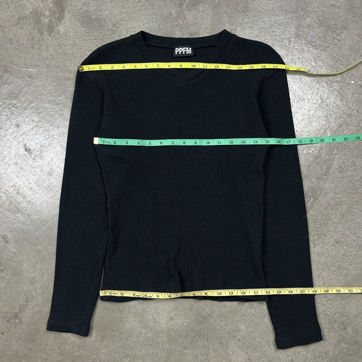 Japanese Brand × PPFM × Vintage PPFM - Longsleeve V-Neck Size US M / EU 48-50 / 2 - 10 Thumbnail
