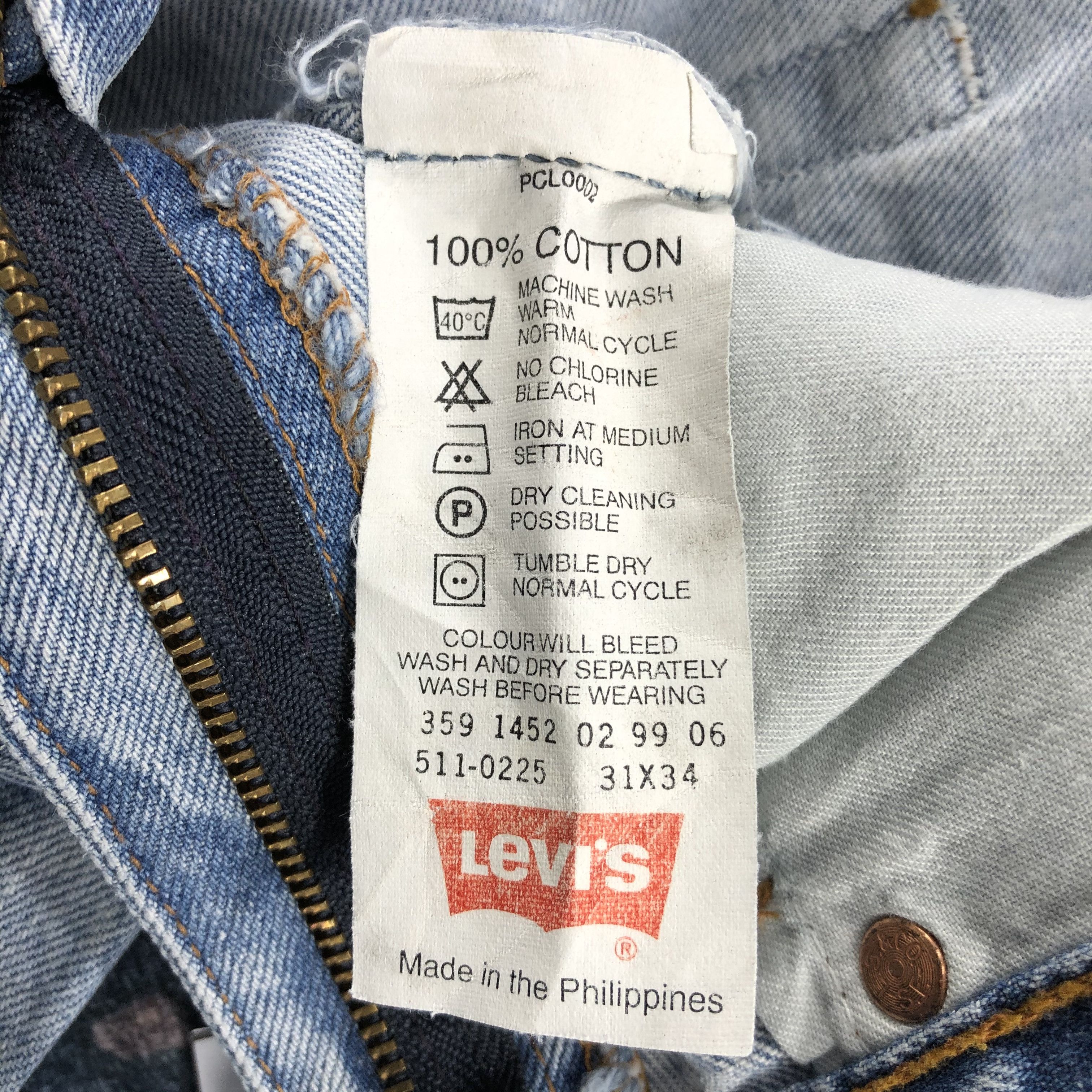 Levi's × Vintage Vintage 90s Light Wash Levis 511 Jeans-JM2160 Size US 30 / EU 46 - 10 Thumbnail