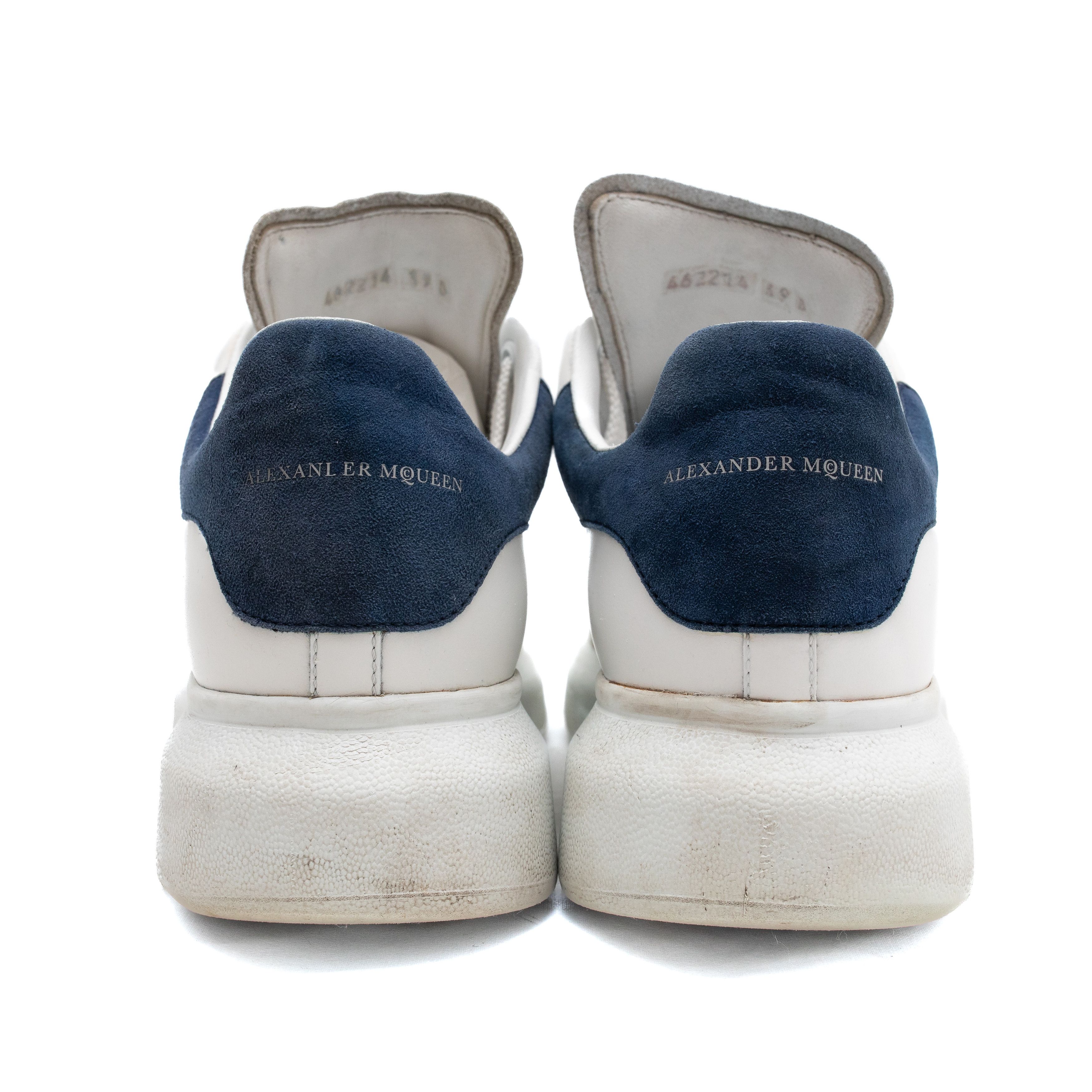 Alexander McQueen ALEXANDER McQUEEN Chunky White Leather Blue Suede Sneakers Size US 6 / EU 39 - 5 Thumbnail