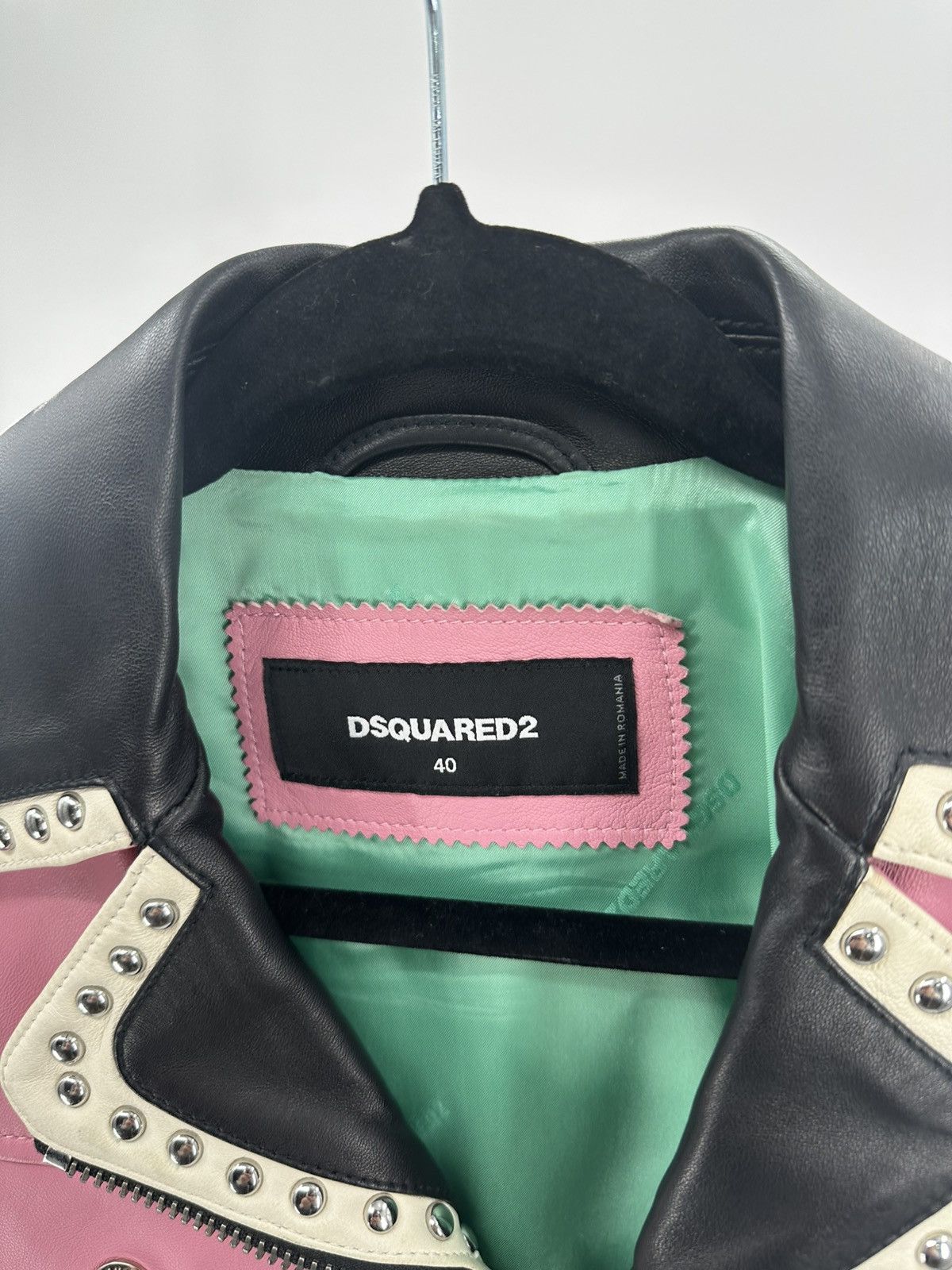 Dsquared2 Dsquared2 Leather Studded Biker Jacket Size S / US 4 / IT 40 - 6 Thumbnail