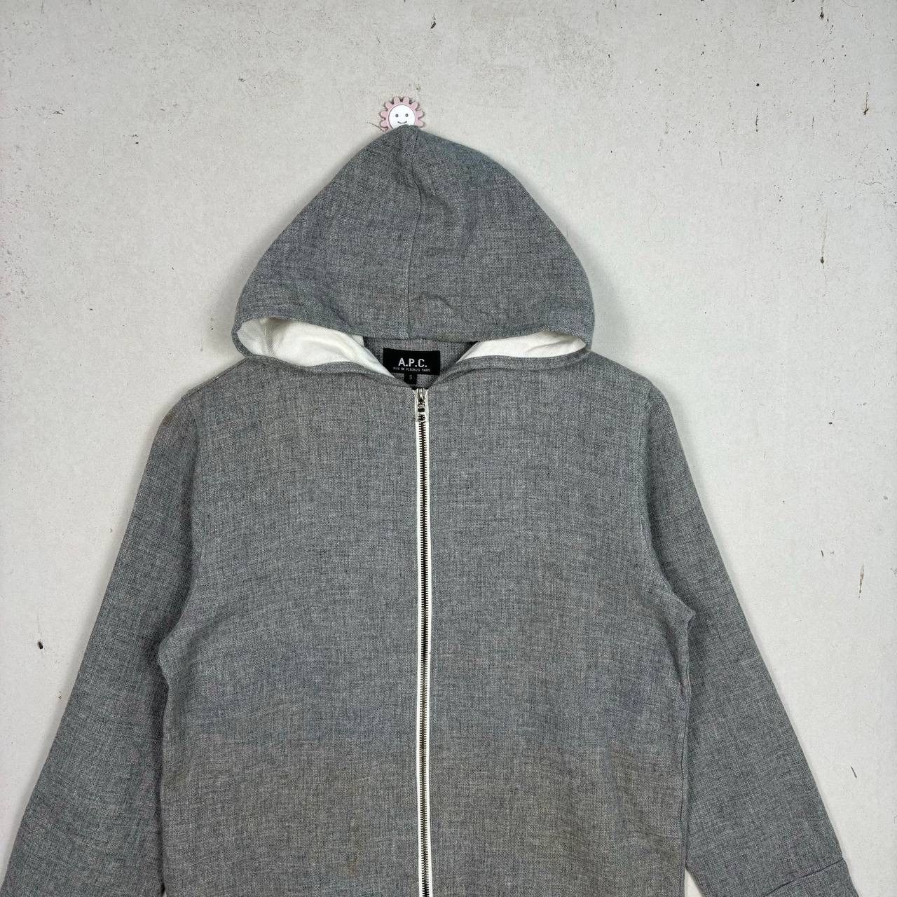 A.P.C. A.P.C. ETE 1999 Archive Wool Zip Hoodie Vintage M Grey Size US S / EU 44-46 / 1 - 3 Thumbnail