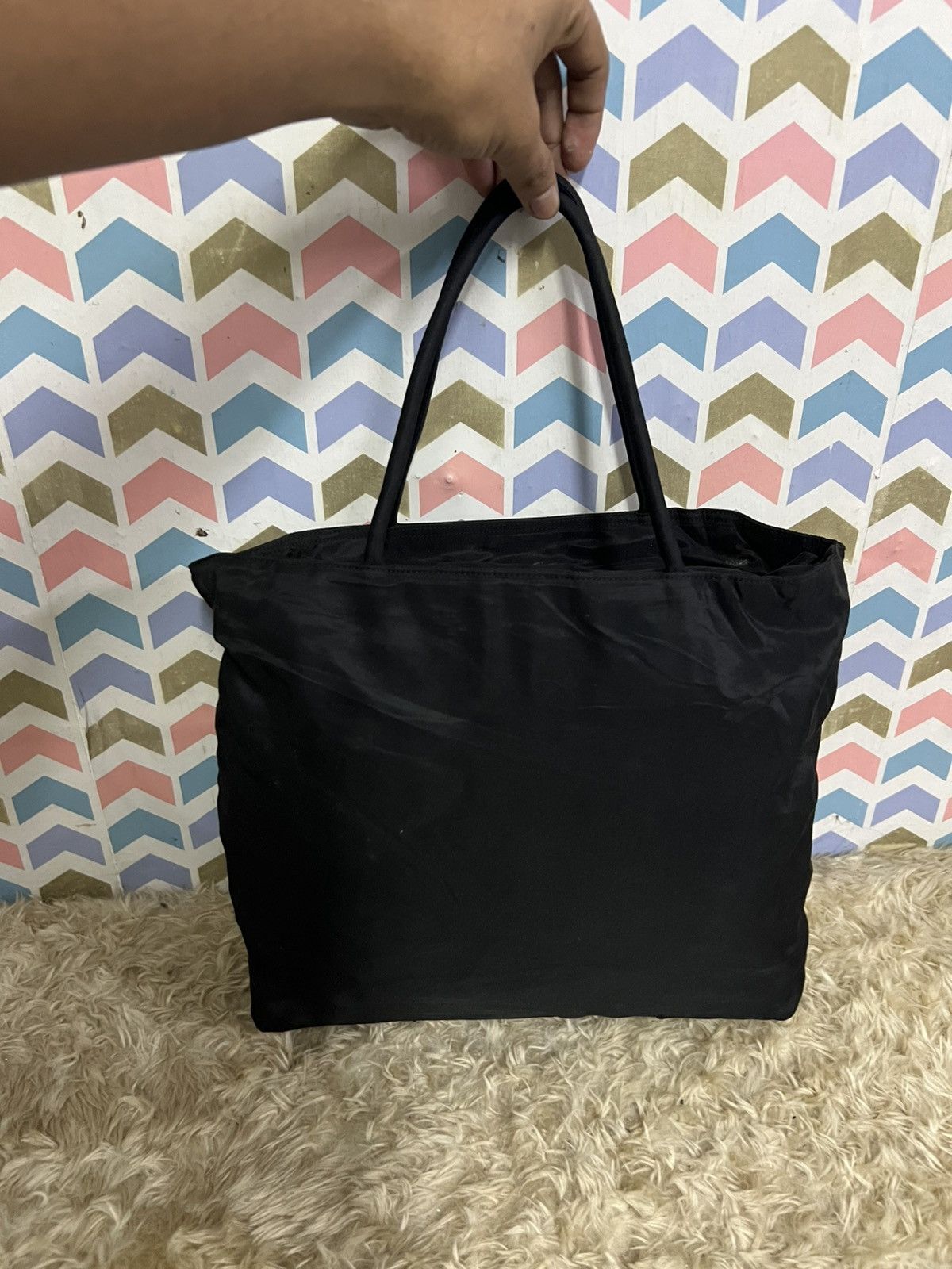 Prada Vintage Prada Tessuto Black Tote Bag Size ONE SIZE - 2 Thumbnail