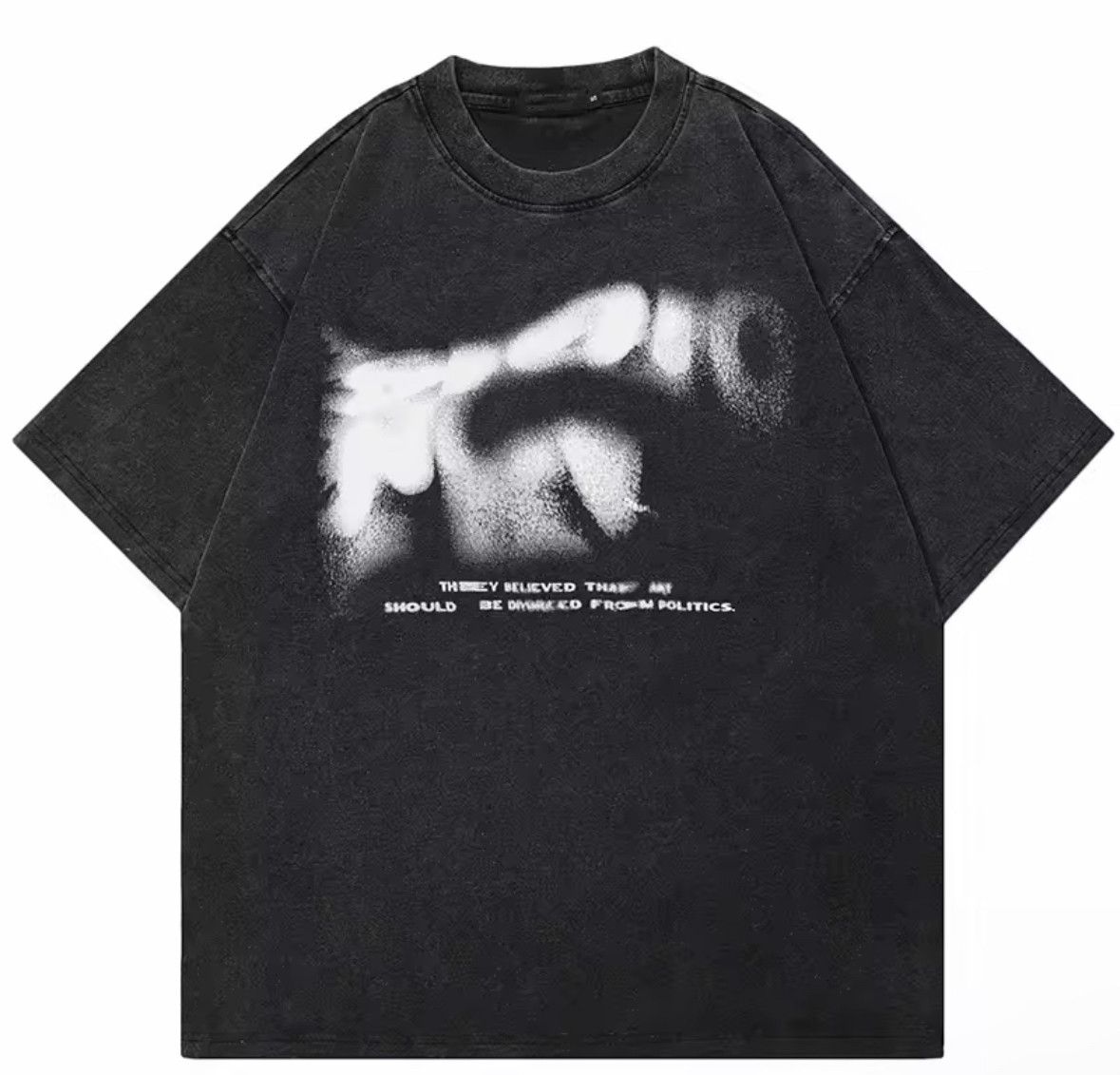 Japanese Brand Y2K Vintage Burry Letters Washed Short Sleeve T-Shirt Size US S / EU 44-46 / 1 - 1 Thumbnail