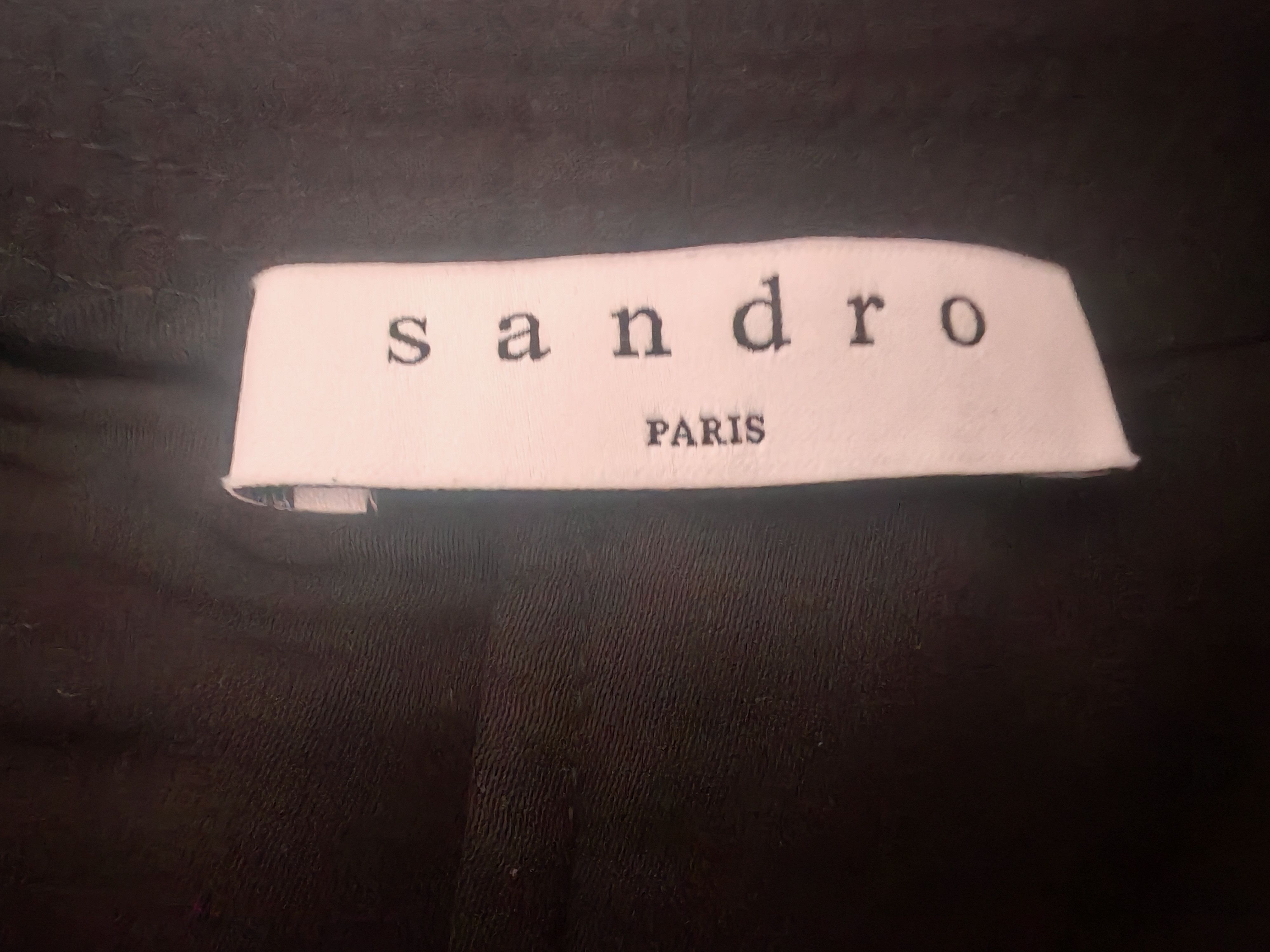 Designer × Sandro NWT Sandro Paris Black Viscose Long Sleeve Blouse size S-M Size M / US 6-8 / IT 42-44 - 6 Thumbnail