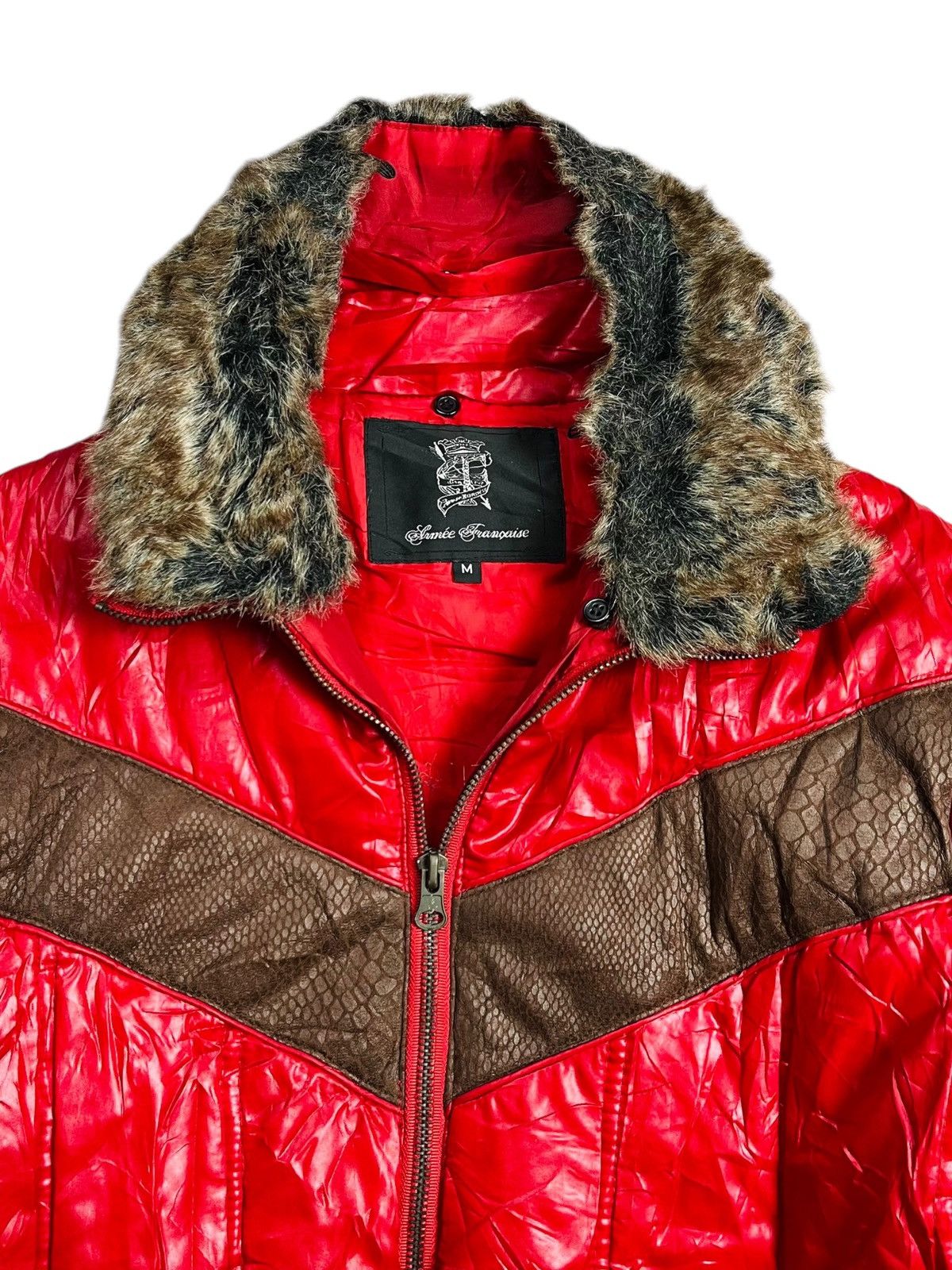 BUFFALO BOBS 2000s Armee Franquise - Vkei Style Trim Fur Puffer Jacket Size US M / EU 48-50 / 2 - 9 Thumbnail