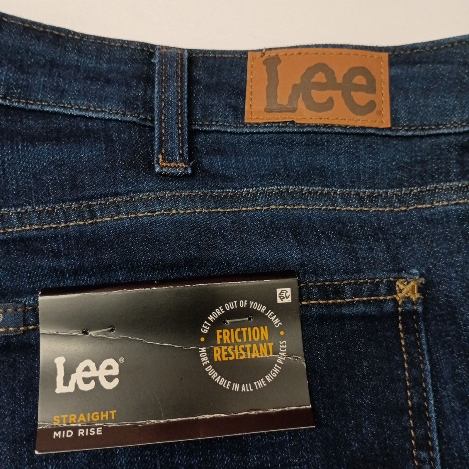 Lee Lee Straight Leg Jeans Women's 22 Medium Size 44x30 Blue Size 42" / US 20 - 2 Thumbnail