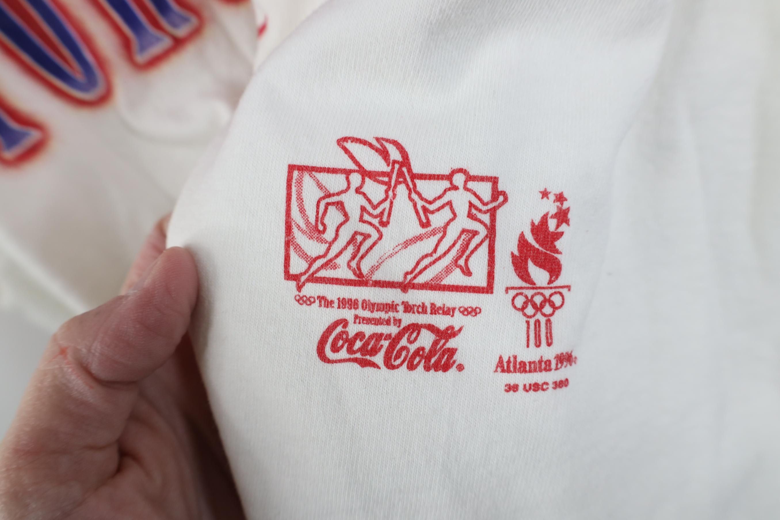Vintage Vintage 90s 1996 Olympics Coca Cola Short Sleeve T-Shirt Size US XL / EU 56 / 4 - 6 Thumbnail