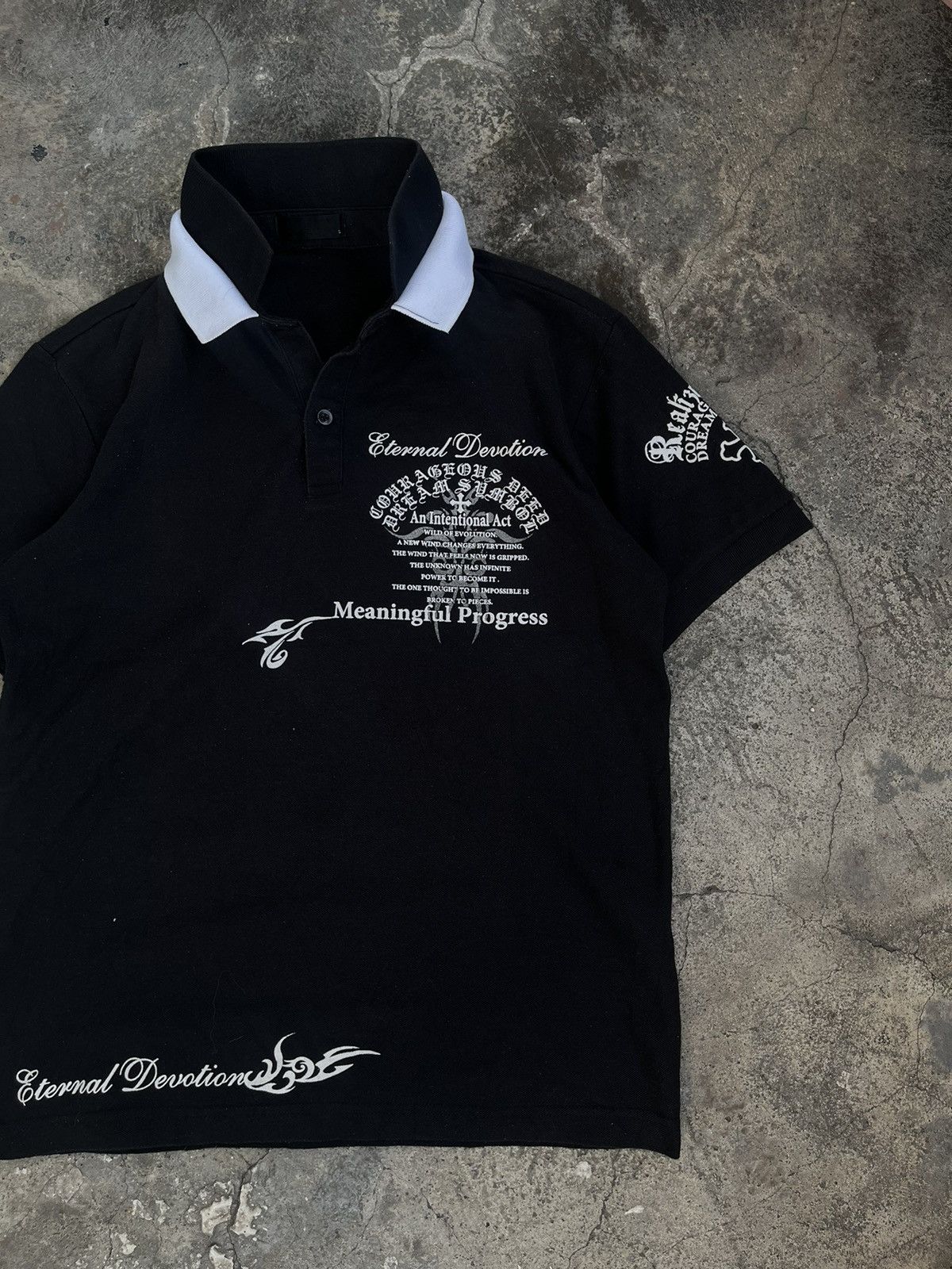 If Six Was Nine PRACT JAPANESE DOUBLE COLLAR POEM TRIBAL GOTHIC Y2K PUNK Size US M / EU 48-50 / 2 - 3 Thumbnail