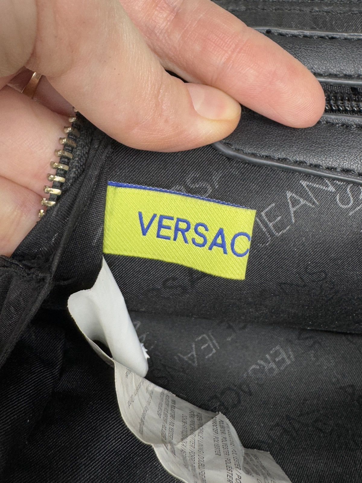 Versace Jeans Couture Versace Jeans Couture big logo faux leather clutch bag Size ONE SIZE - 12 Thumbnail