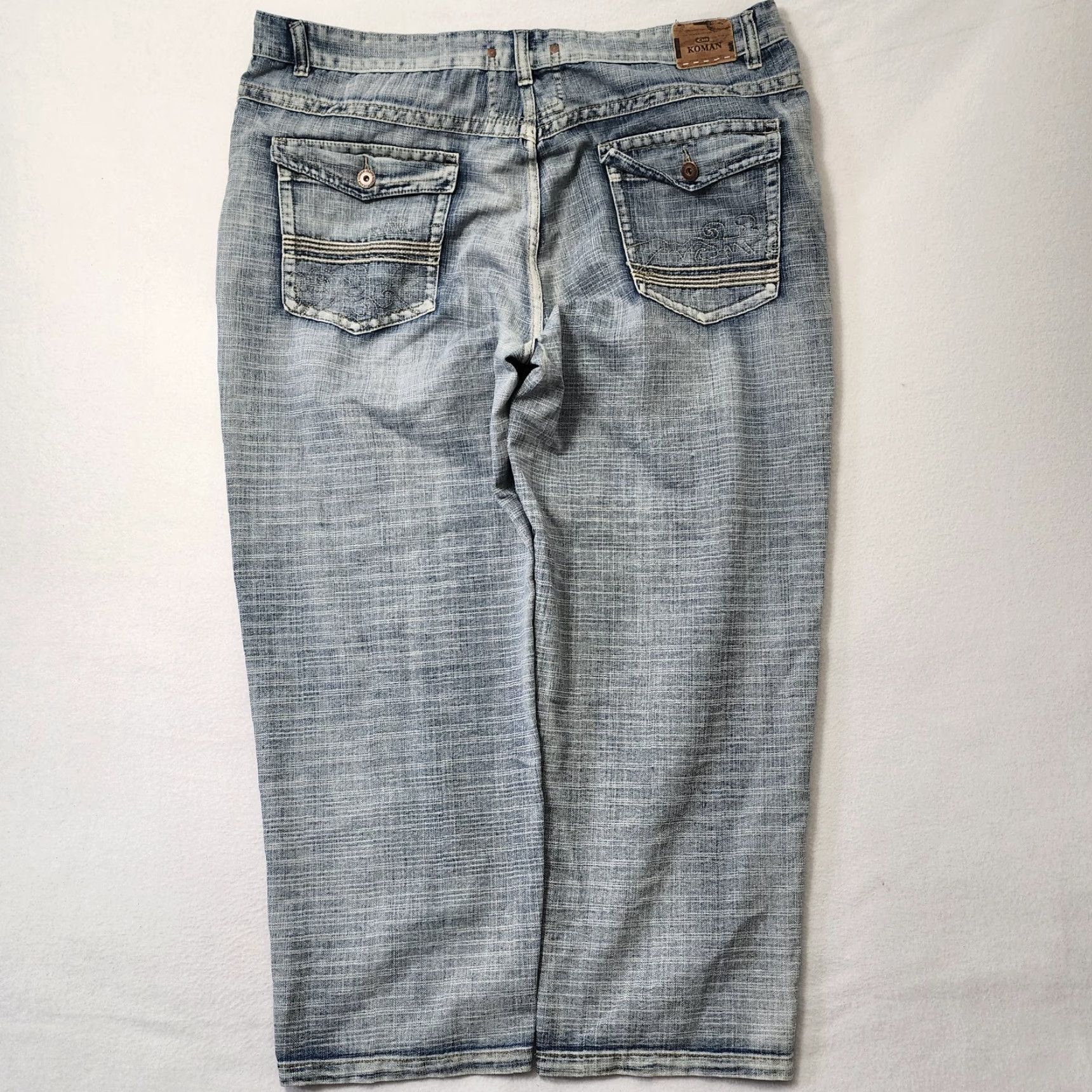 Vintage VINTAGE Y2K Koman Baggy Jeans Mens 48x31 Blue Hip Hop Embroidered Wide-Leg Grunge Skater Size US 32 / EU 48 - 2 Thumbnail