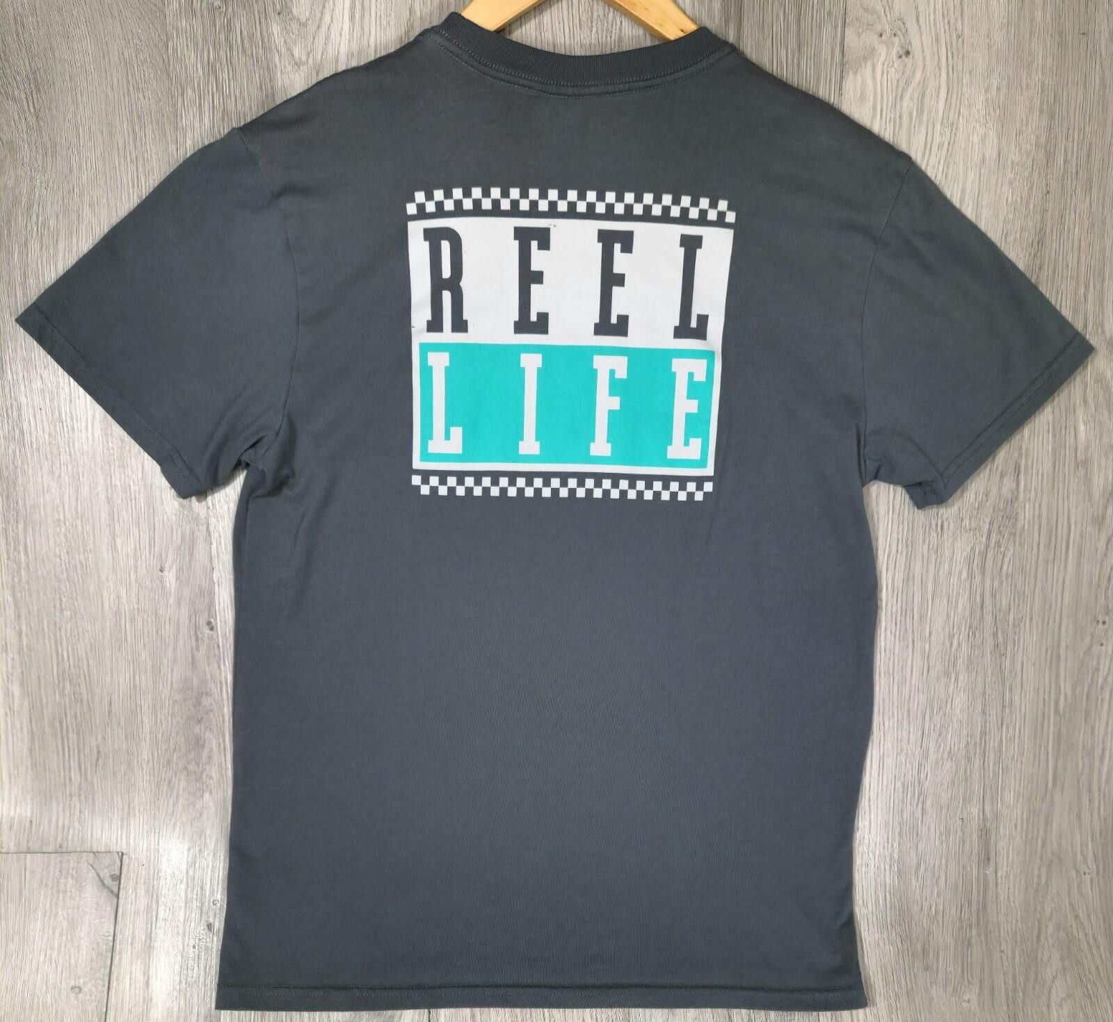 Other Reel Life Shirt Size M Fishing Graphic Summer Dark Grey #12 Size US M / EU 48-50 / 2 - 1 Thumbnail