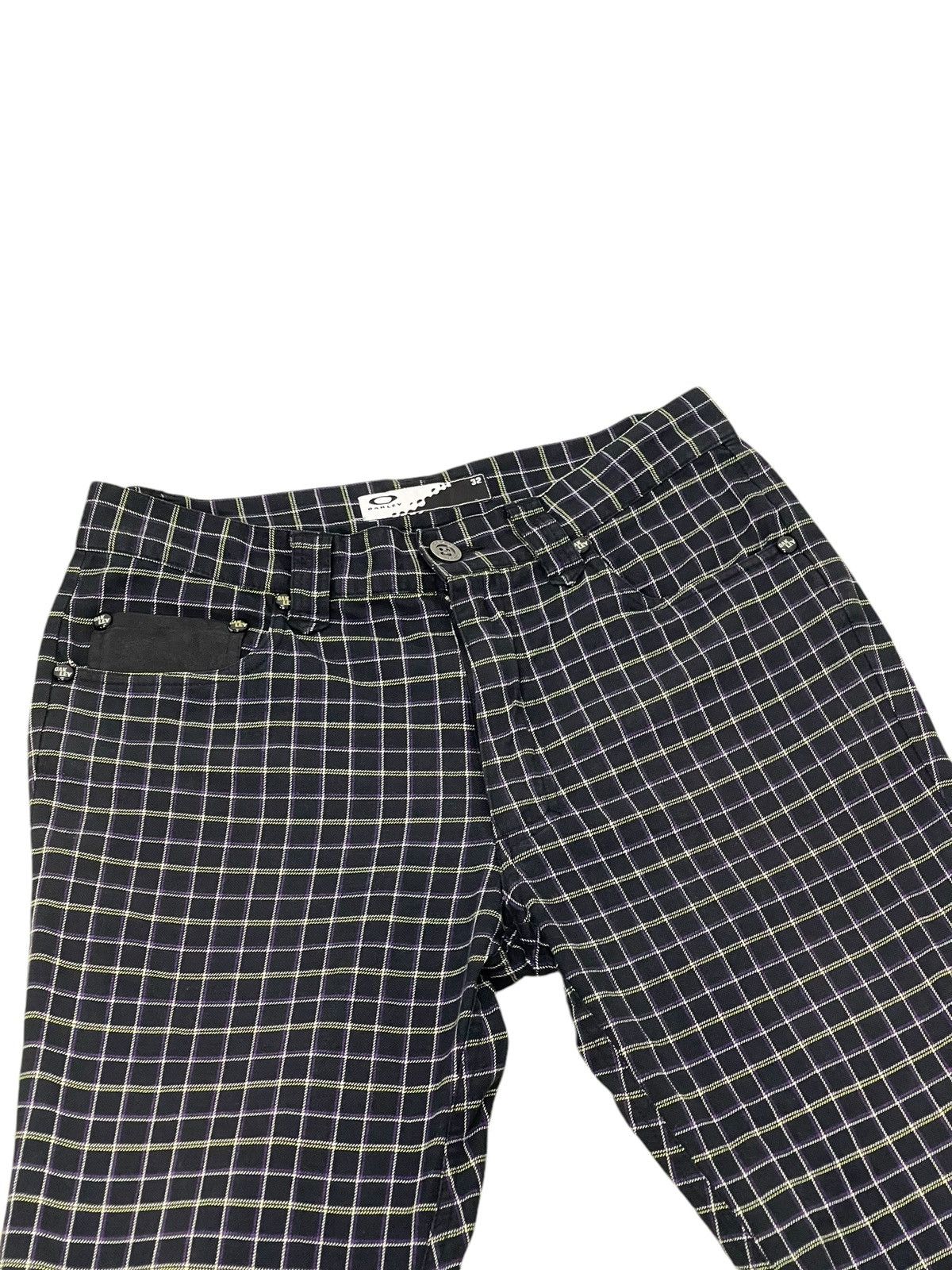 Le Grande Bleu (L.G.B.) Flare Pant Oakley Plaid Stretch Boot Cut 8🟦9 Size US 31 - 8 Thumbnail