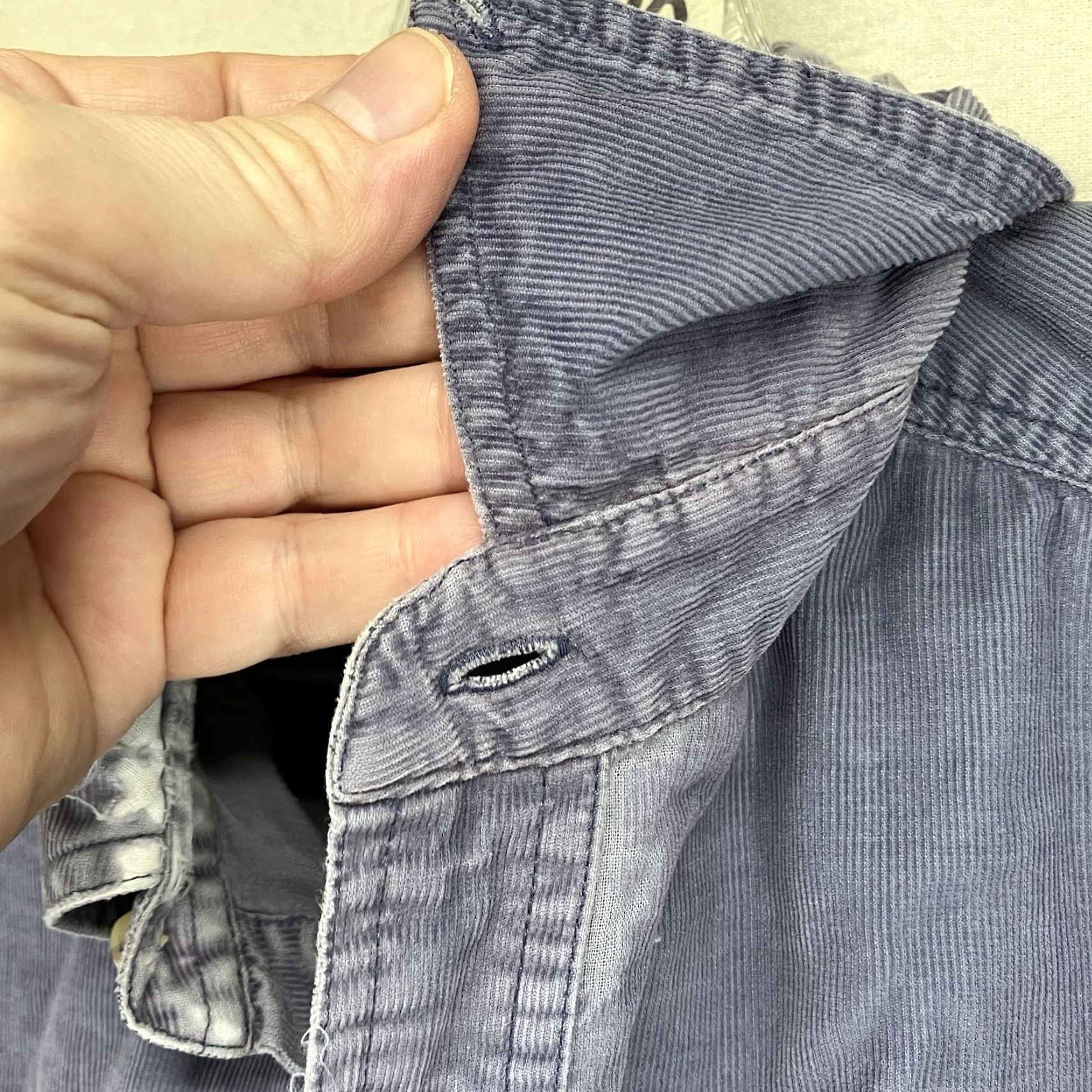Vintage VINTAGE L.L. Bean Pinwale Corduroy Button-Up Shirt Mens M Periwinkle Cotton Wear Shirt Size US M / EU 48-50 / 2 - 6 Thumbnail
