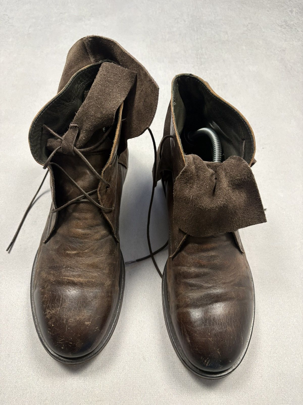 MoMA MOMA Brown Distressed Leather Ankle Boots Italy Japanese 41 Size US 8 / EU 41 - 4 Thumbnail