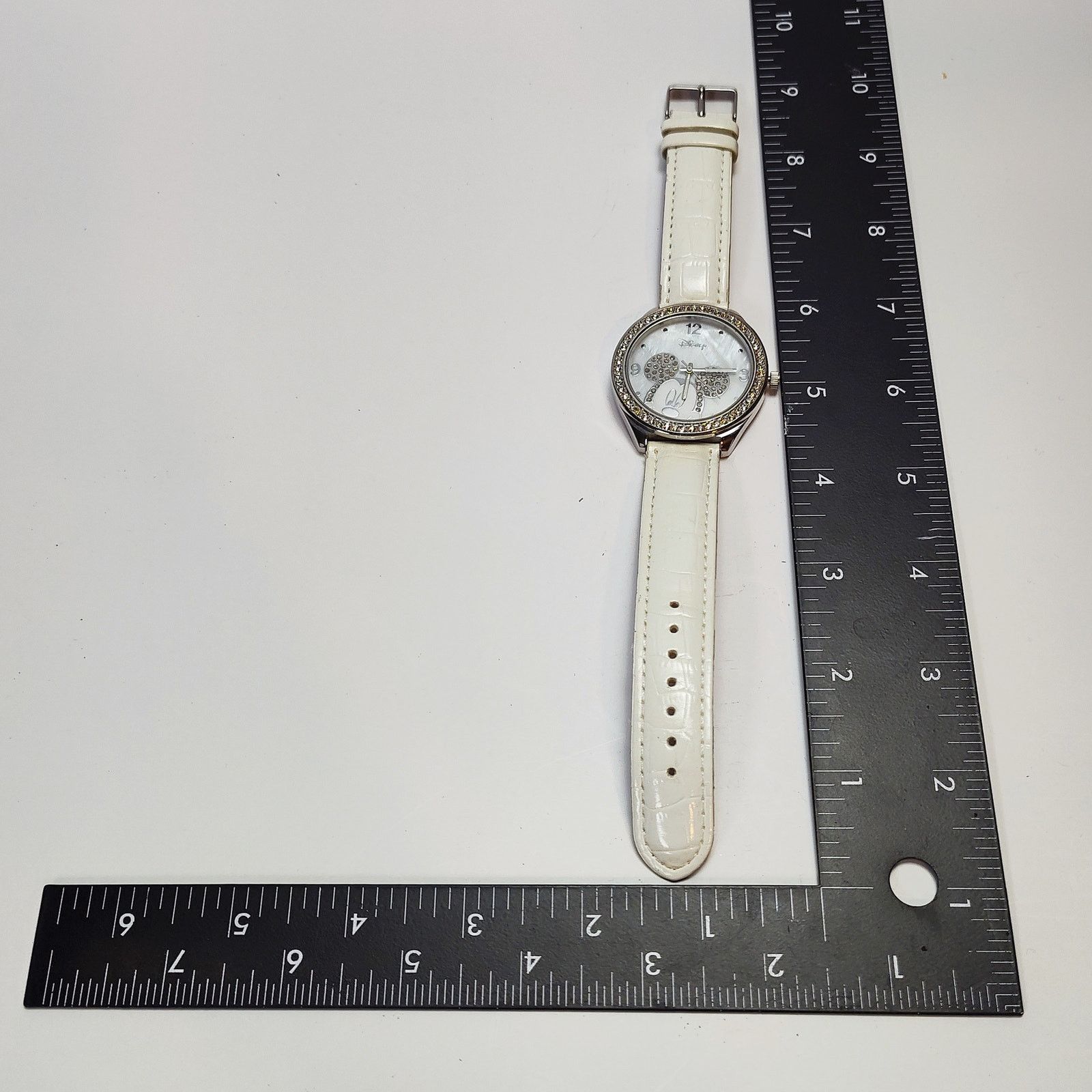 Disney Disney Minnie Mouse Crystal Bezel White Strap Watch Size ONE SIZE - 5 Thumbnail