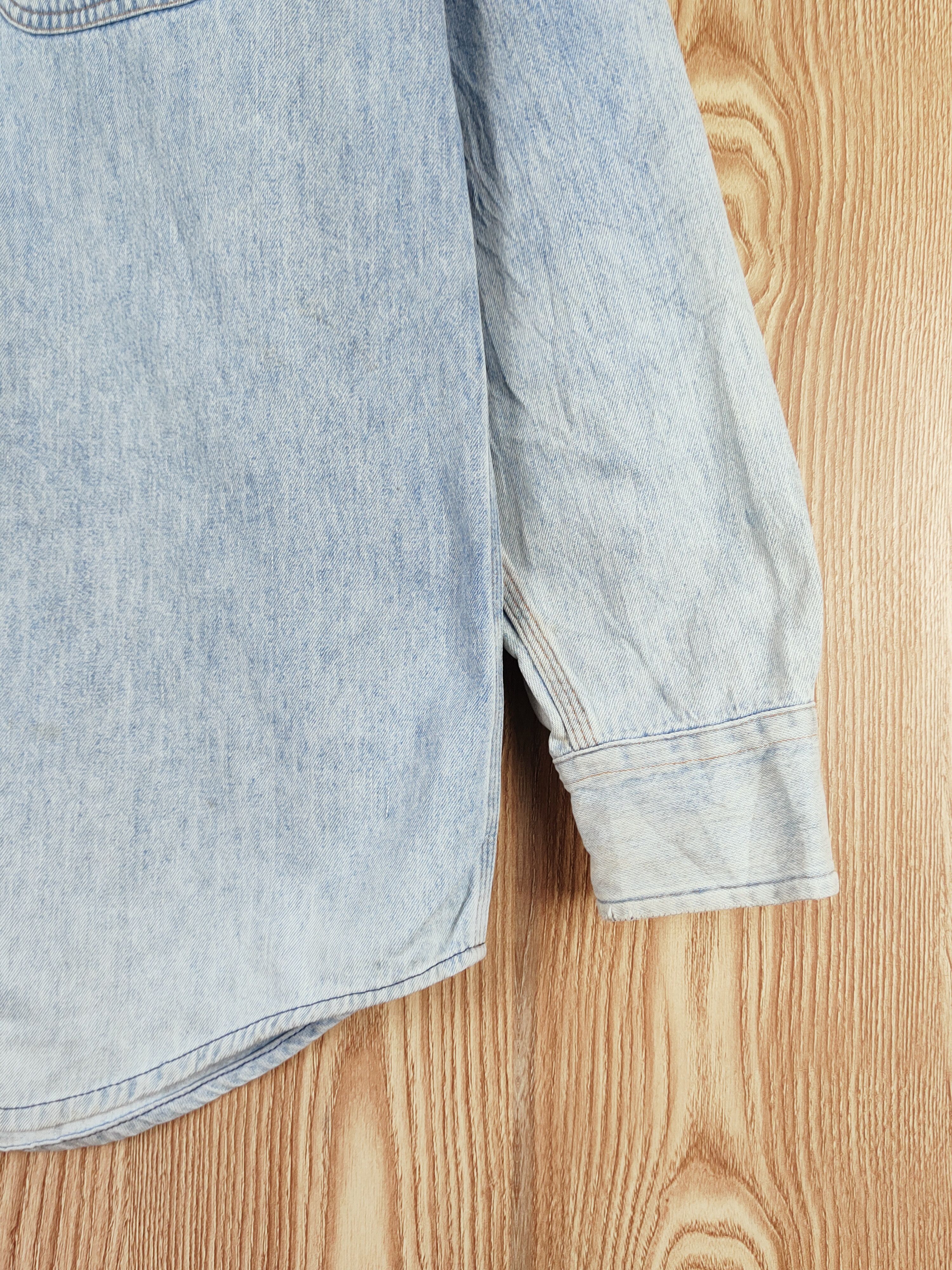 Carhartt × Vintage Retro & Cool 💥Carhartt Blue Button Up Denim Shirts Size US L / EU 52-54 / 3 - 7 Thumbnail