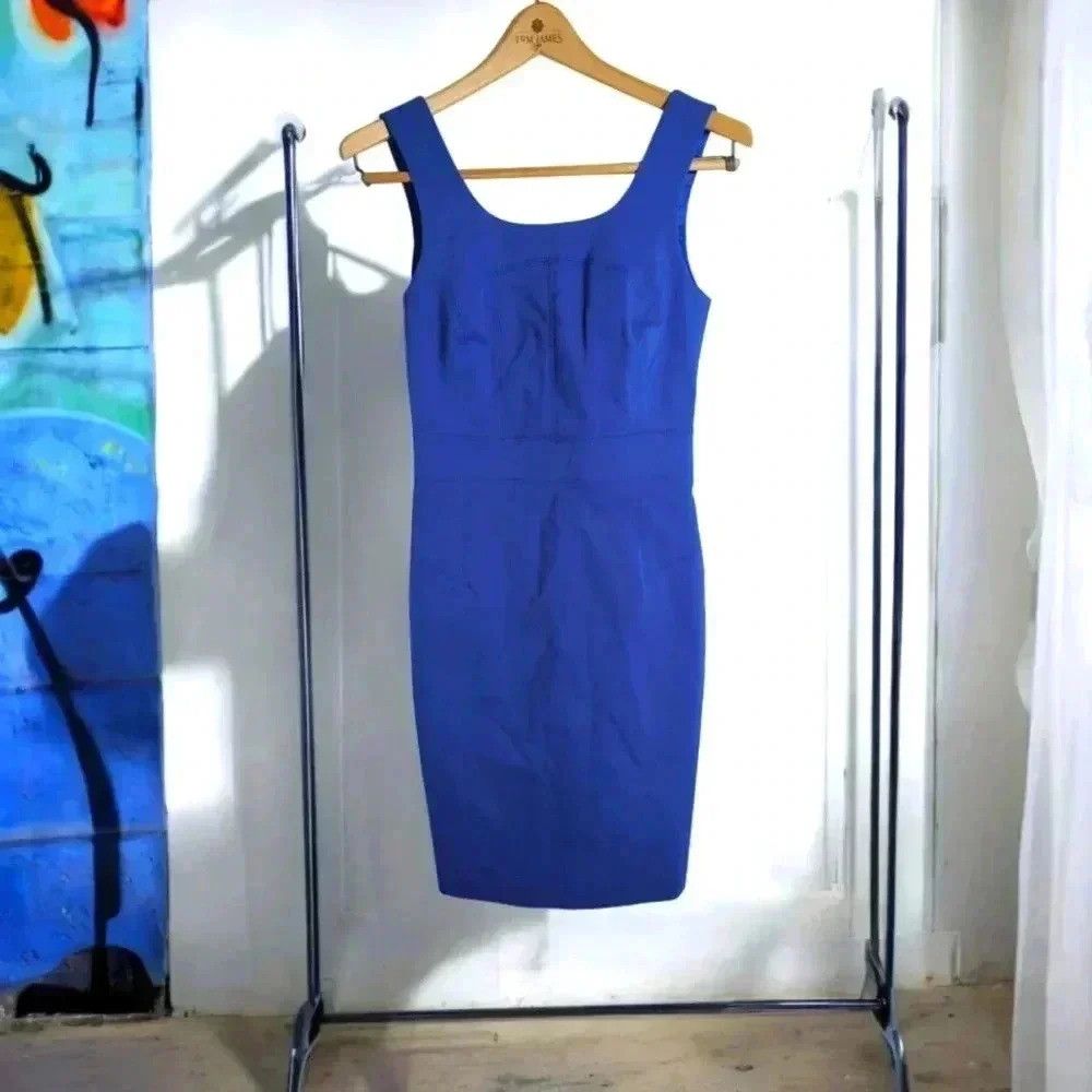 Guess Vintage Square Neck Sheath Dress bright blue sz 2 Guess by Size XS / US 0-2 / IT 36-38 - 1 Thumbnail