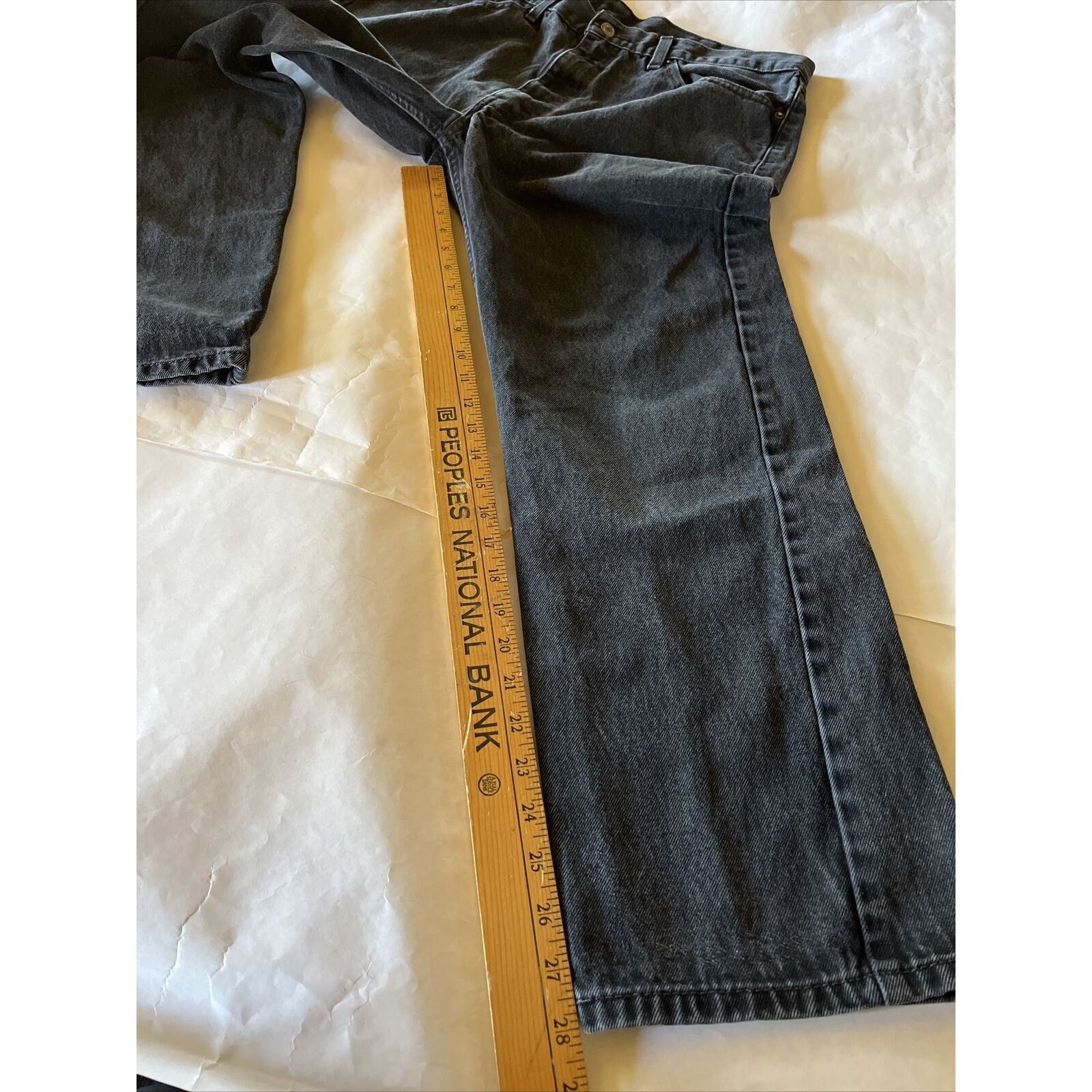 Levi's Levis Jeans Mens 33x30 Dark Gray 505 Denim Cotton Workwear Size US 33 - 6 Thumbnail