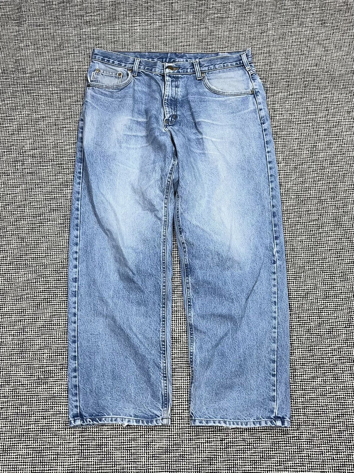 Carhartt × Vintage light blue 90s vintage carhartt baggy jeans skate workwear Size US 36 / EU 52 - 1 Thumbnail