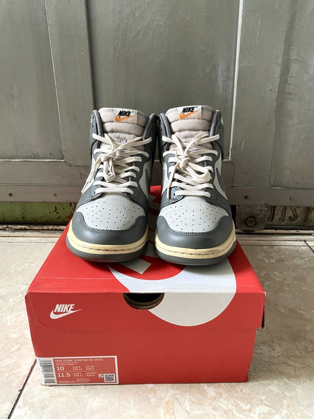 Nike × Vintage Nike Dunk High Retro SE Vintage Light Bone Grey Size US 10.5 / EU 43-44 - 3 Thumbnail
