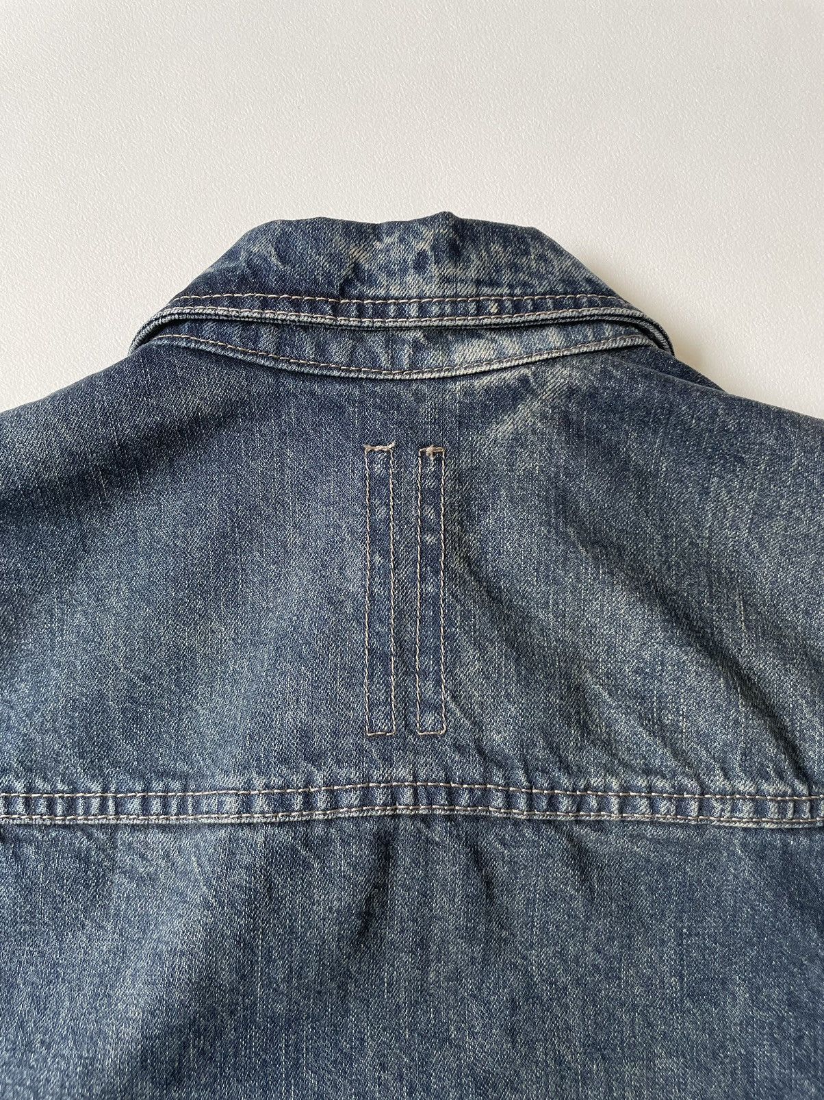 Rick Owens Hustler Blue Washed Denim Trucker Vest Size US L / EU 52-54 / 3 - 15 Thumbnail