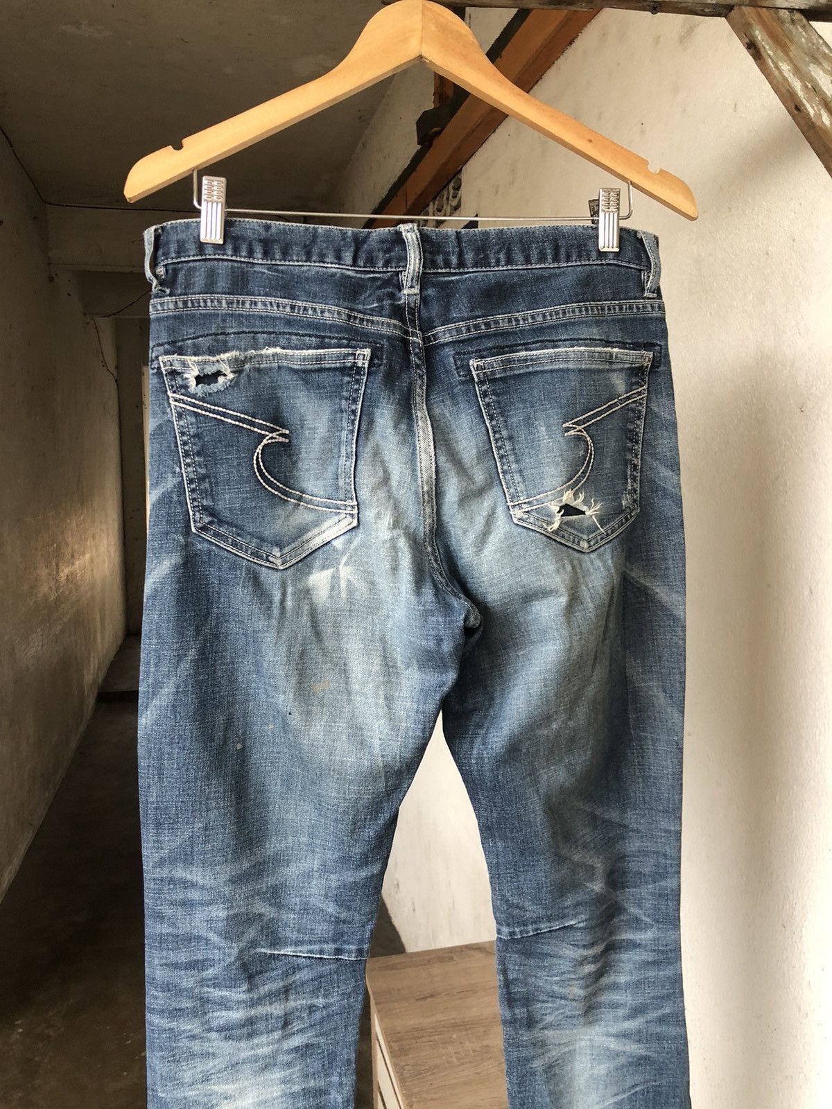 If Six Was Nine Semantic Design Flare Distressed Jeans Like Balmain Size US 30 / EU 46 - 11 Thumbnail