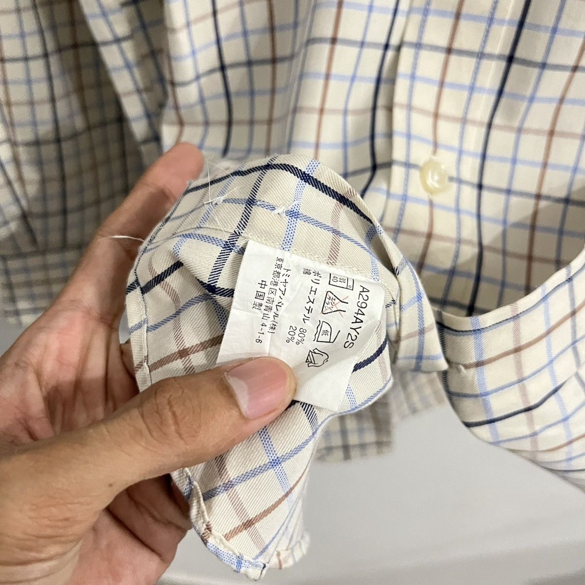 Issey Miyake Kansai Yamamoto - Plaid Check Longsleeve Shirt Size US M / EU 48-50 / 2 - 5 Thumbnail
